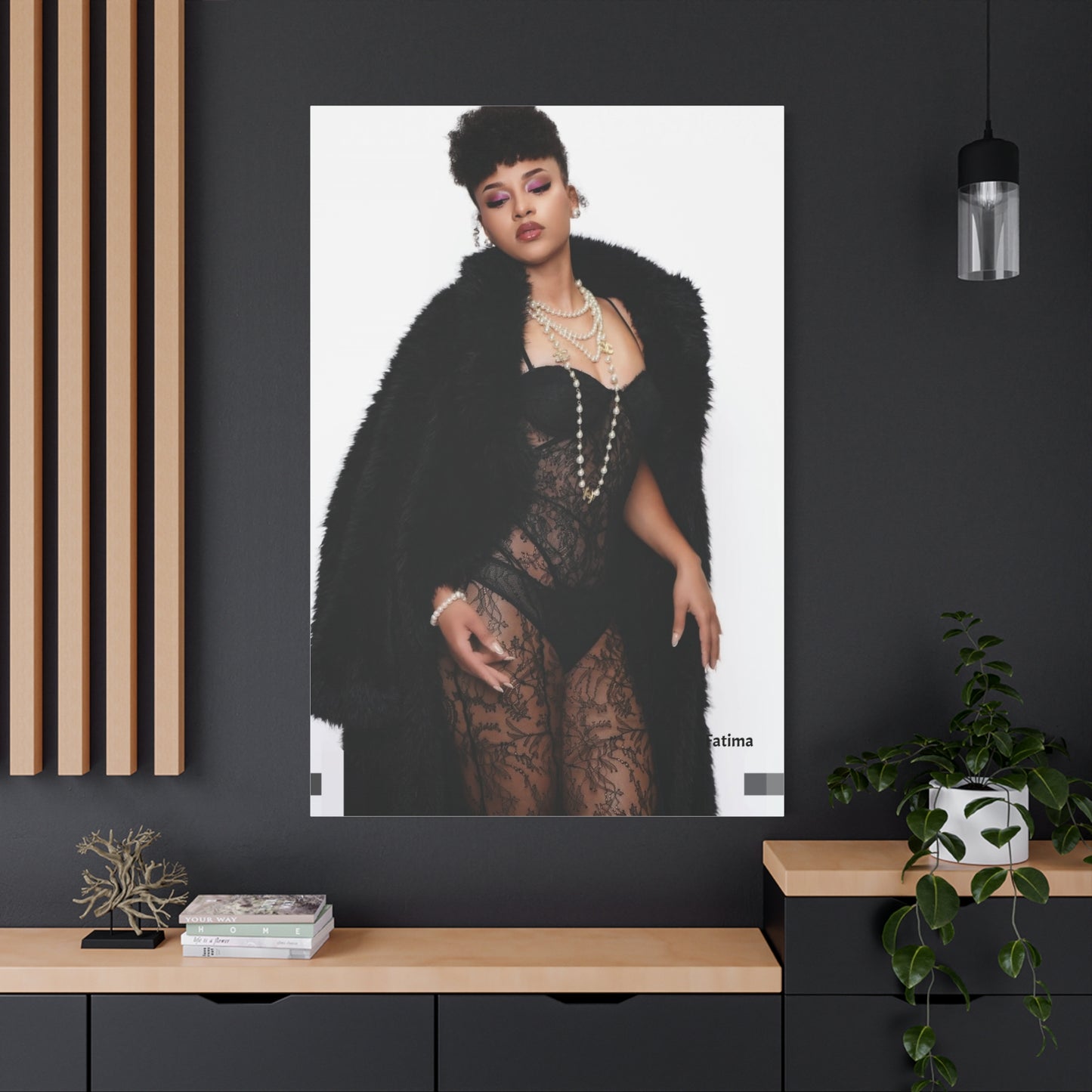 Elegant Stretched Canvas Print, Wall Art, Home Decor, Gift for Her, Modern Artwork, Fashion Photography