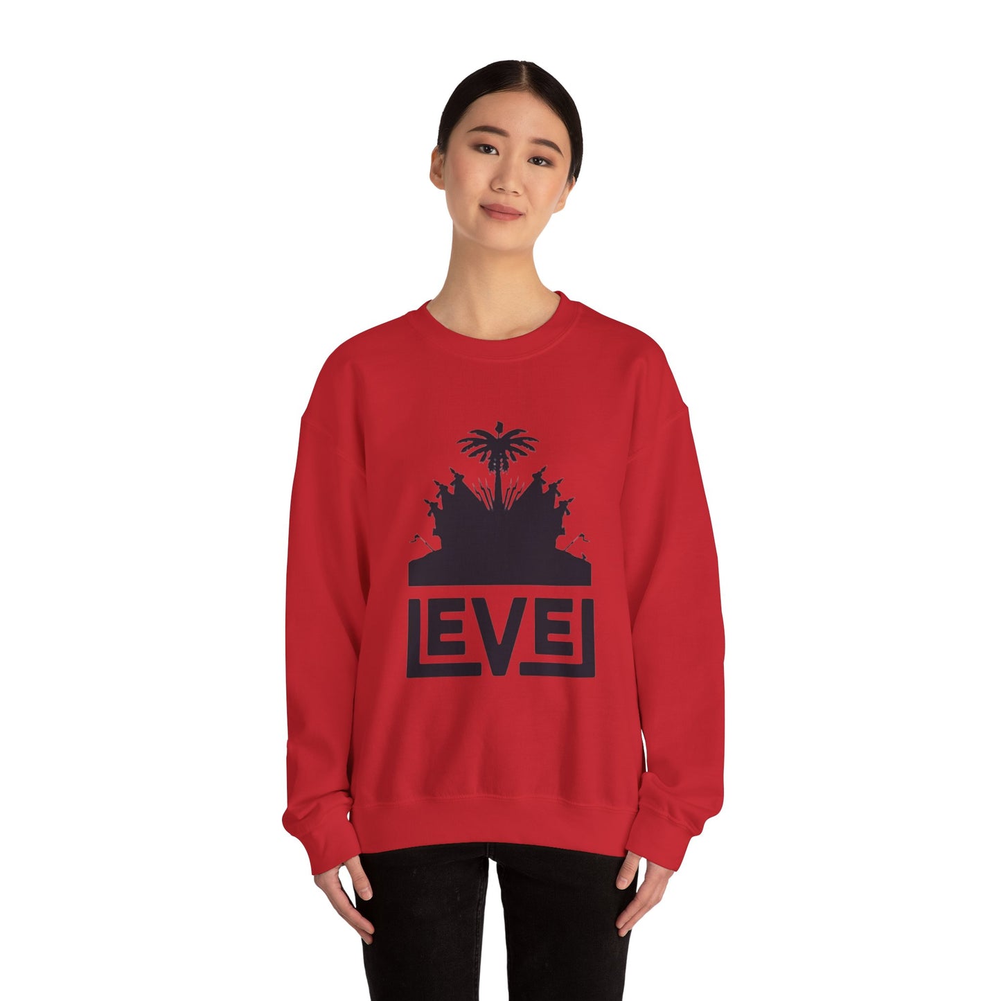 Urban Level Vibe Crewneck Sweatshirt | Unisex Casual Wear, Trendy Layering, Gift for Him/Her, Street Style, Everyday Comfort