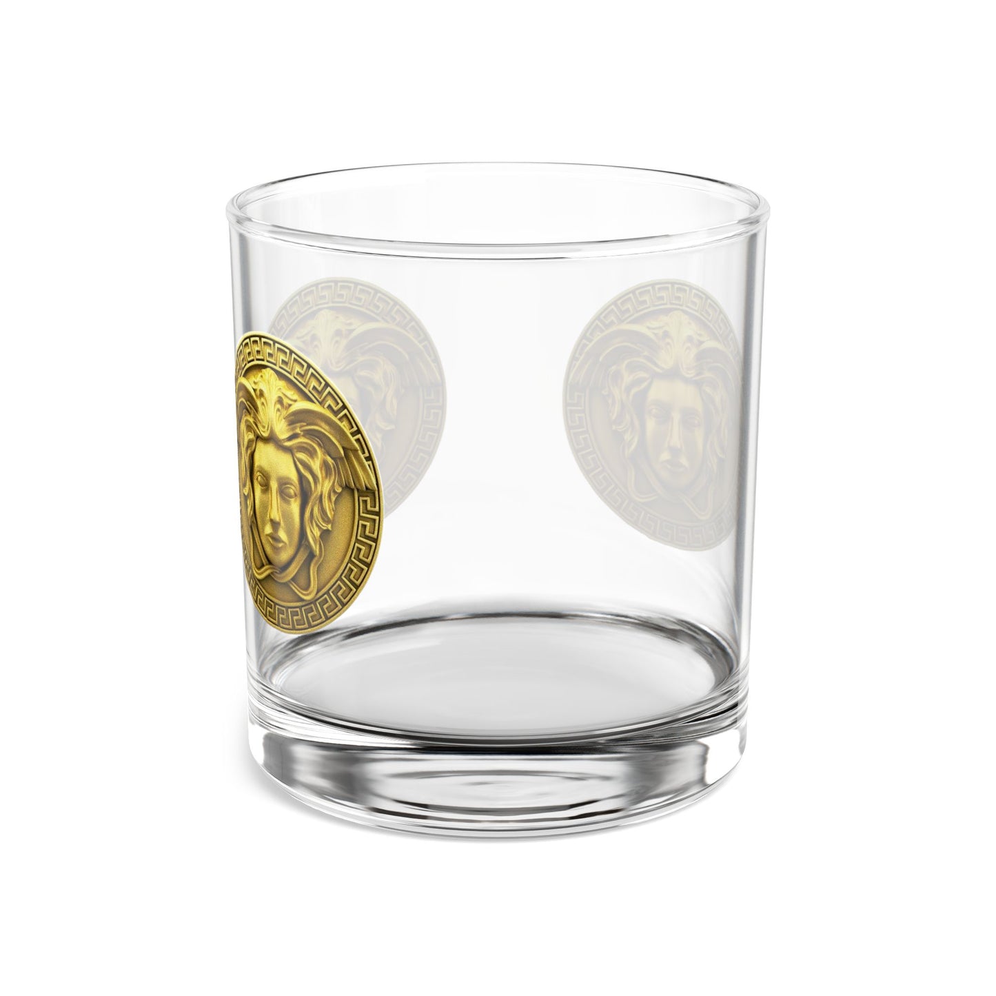 Medusa Coin 10oz Rocks Glass — Vintage Greek Myth Whiskey Tumbler