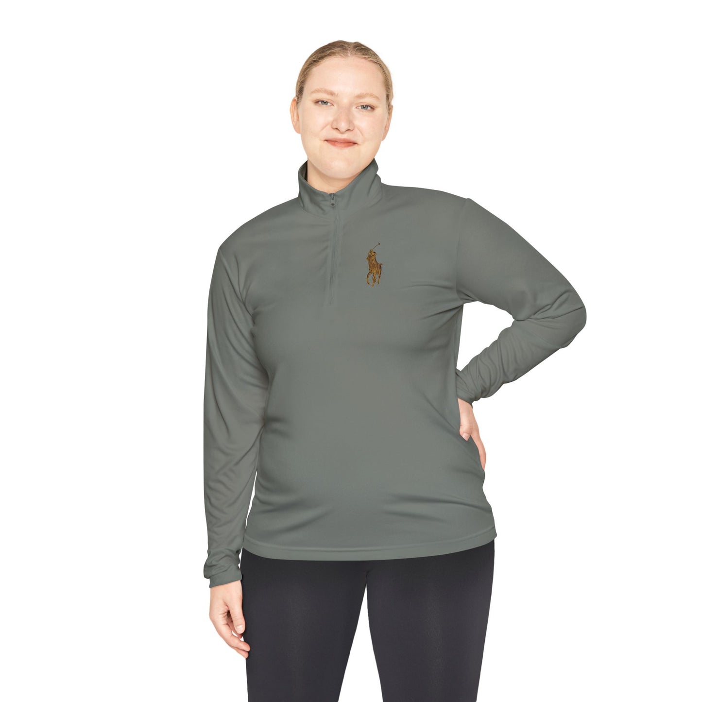 Quarter-Zip Pullover — Classic Polo Pony Embroidered Pullover