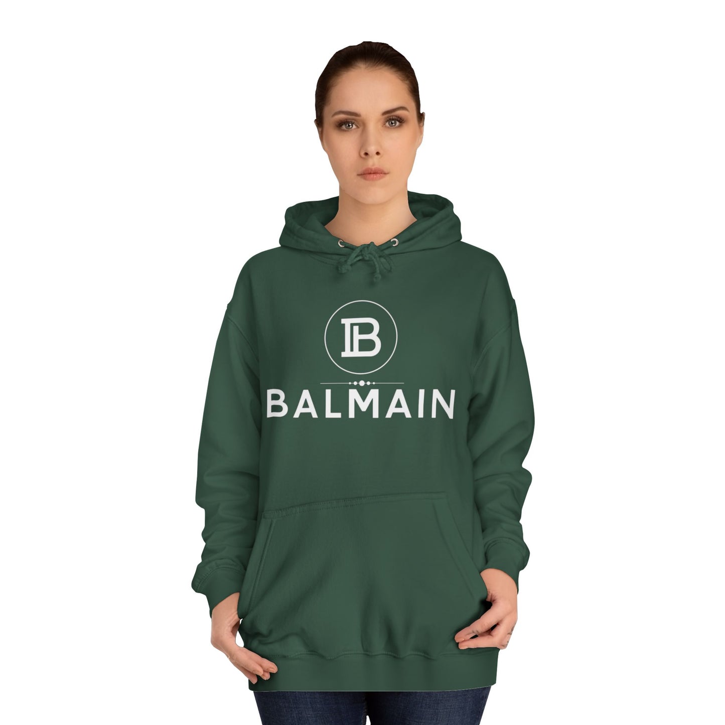 Stylish Unisex College Hoodie with BALMAIN Logo