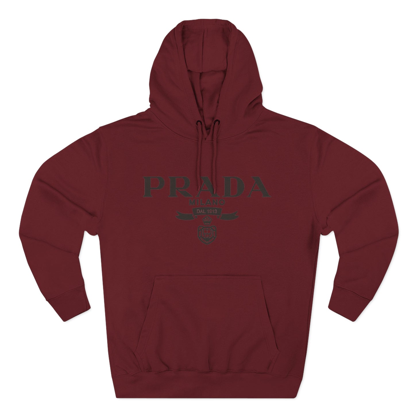 Designer Logo Hoodie - PRADA Milano Inspired Fleece Pullover