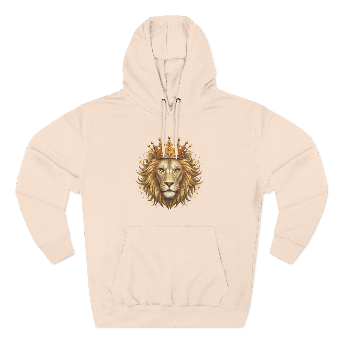Lion with Crown Hoodie — Regal King Lion Graphic Sweatshirt