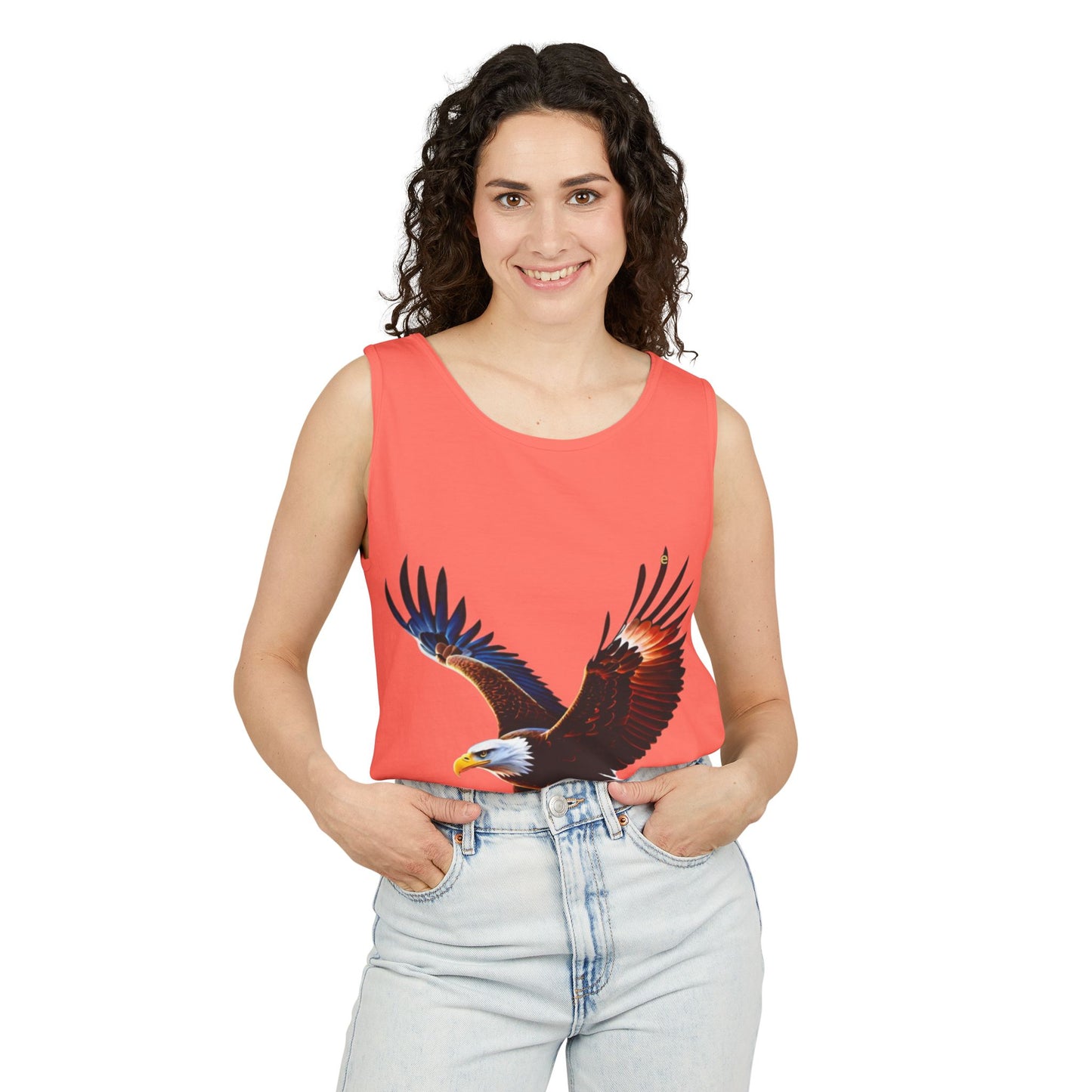 Bald Eagle Graphic Tank Top — Patriotic Flying Eagle Tee