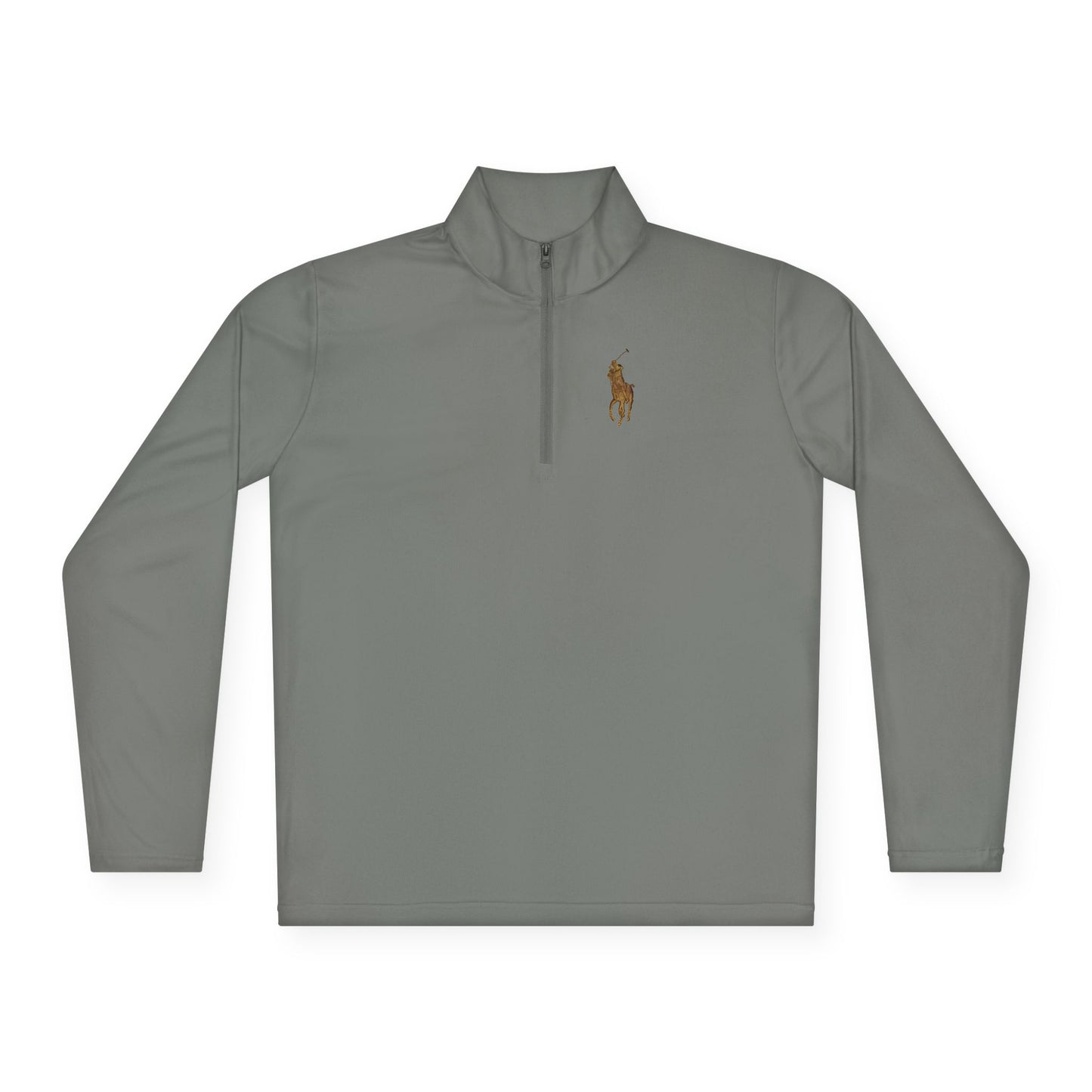 Quarter-Zip Pullover — Classic Polo Pony Embroidered Pullover