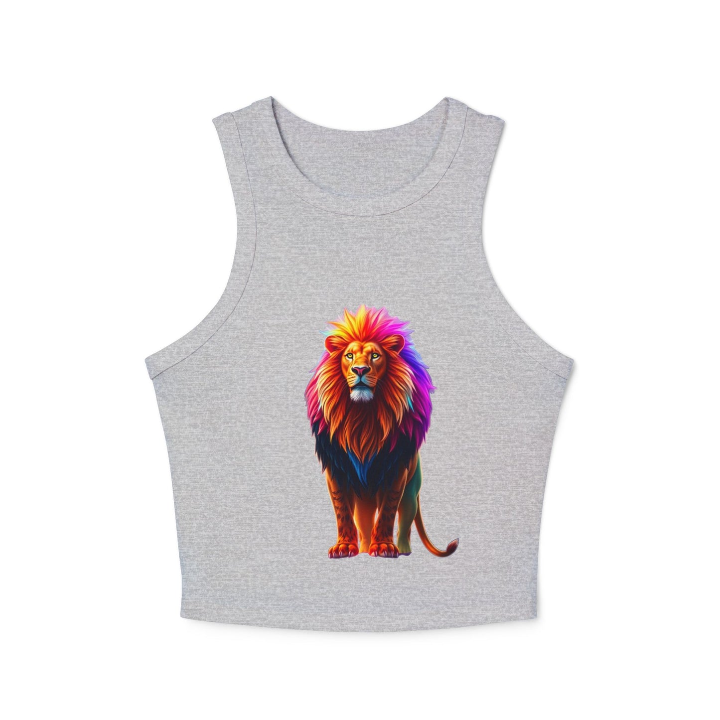Women's Racer Tank Top — Colorful Pride Lion Graphic