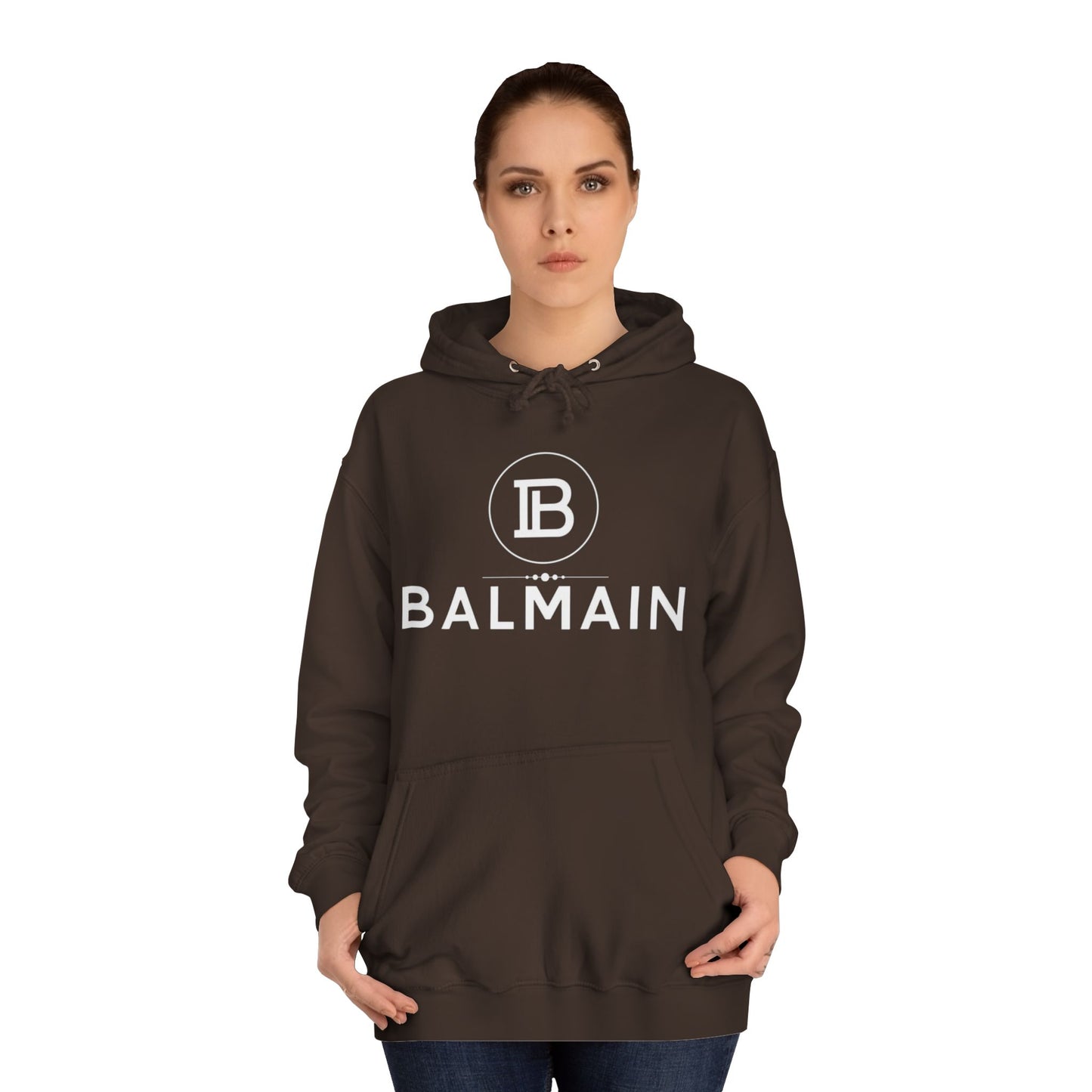 Stylish Unisex College Hoodie with BALMAIN Logo
