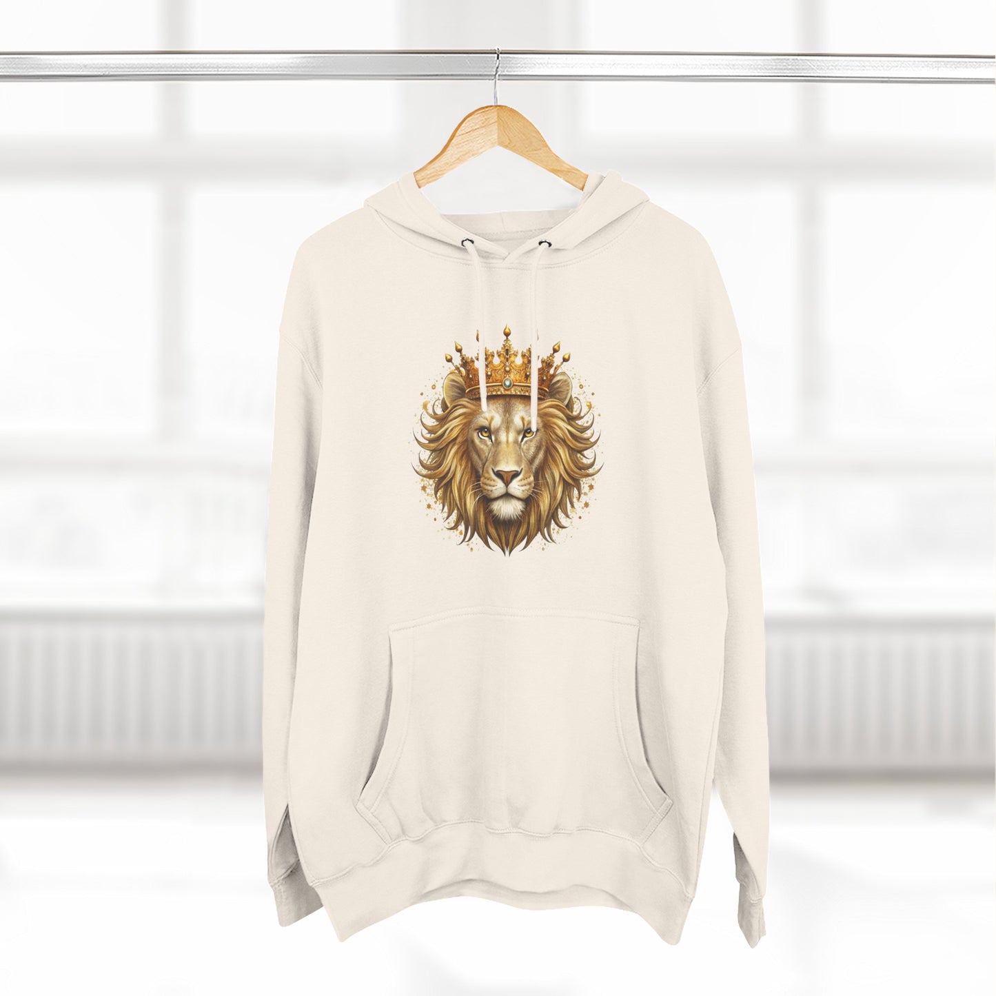 Lion with Crown Hoodie — Regal King Lion Graphic Sweatshirt