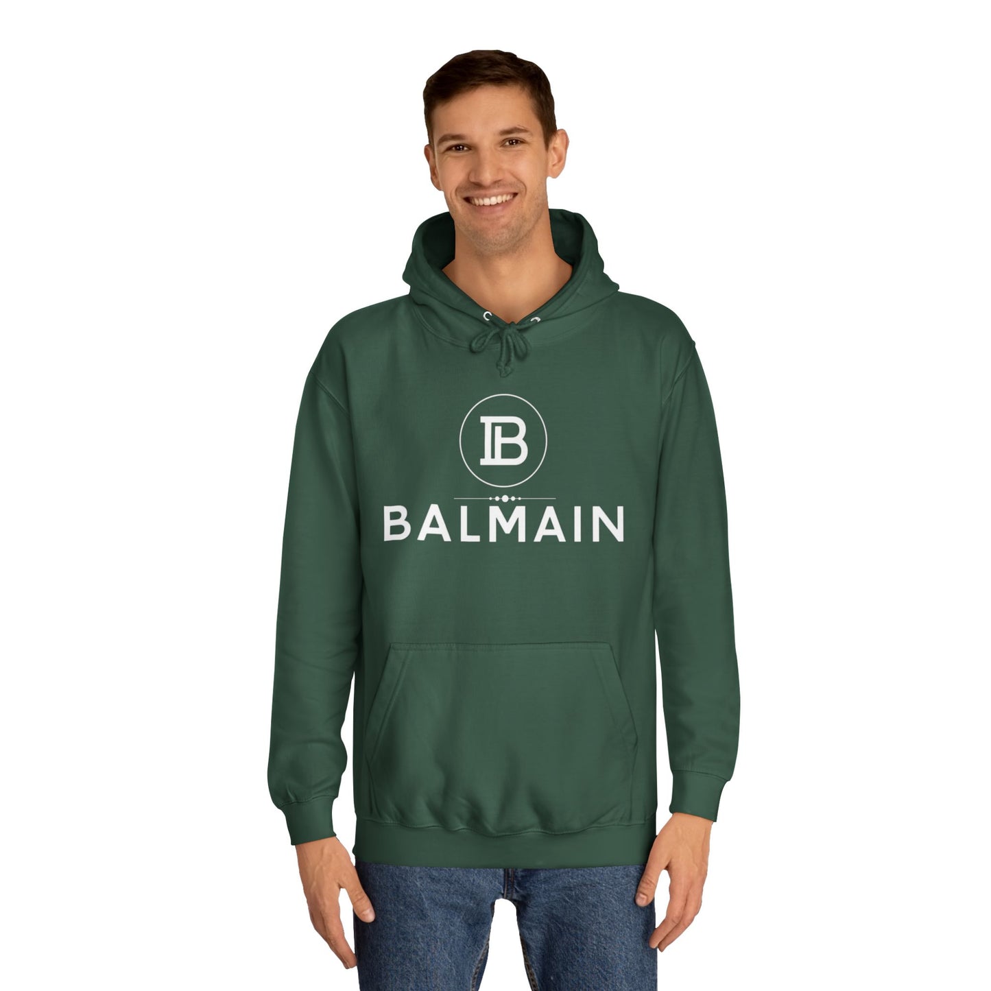 Stylish Unisex College Hoodie with BALMAIN Logo
