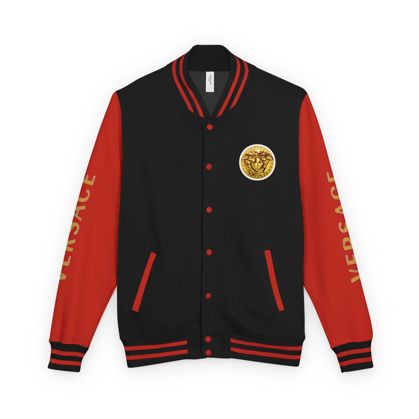 Versace-Style Unisex Heavyweight Letterman Jacket | Vintage Streetwear, Casual Fashion, Layering, Gift for Fashion Lovers, Unique Outerwear
