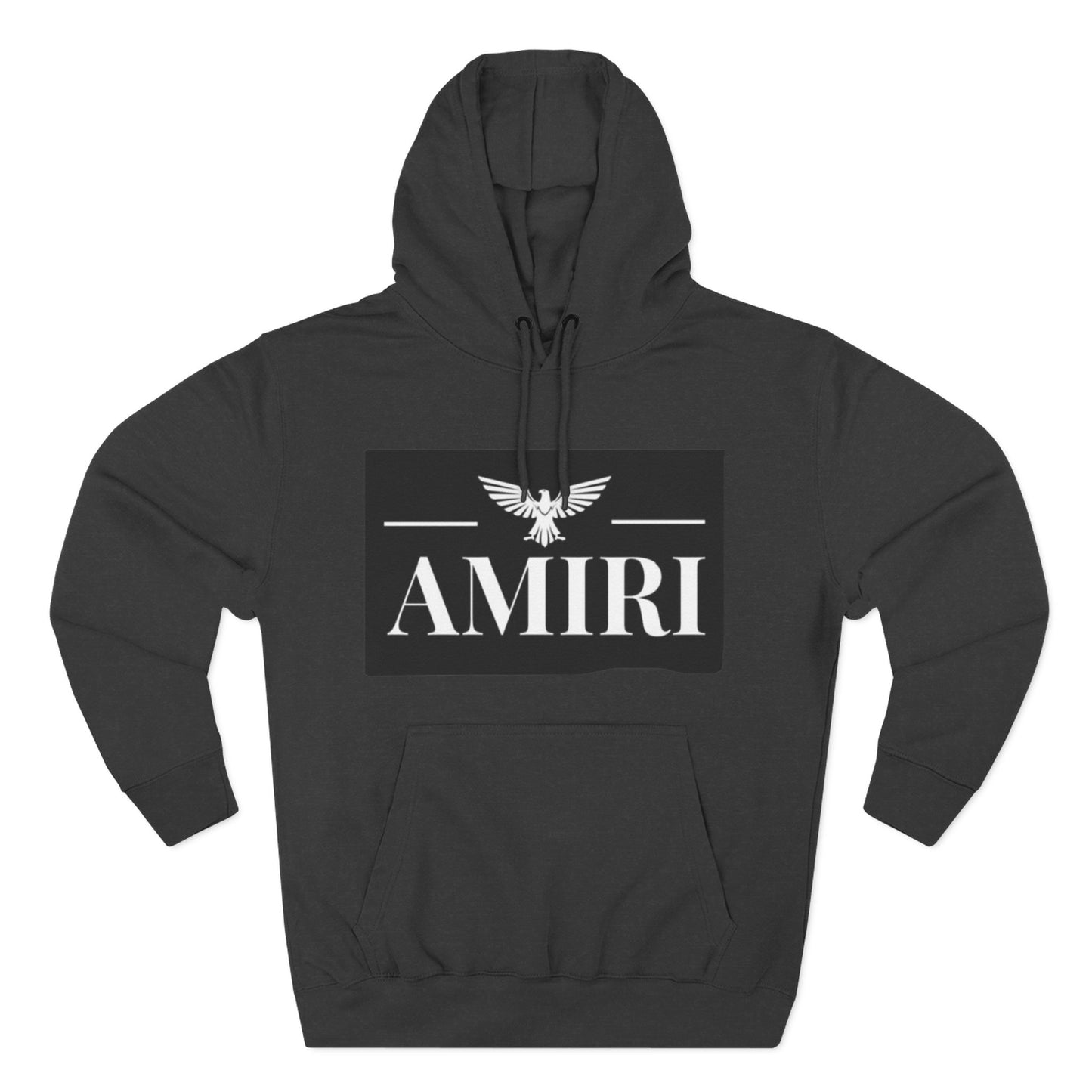 Amiri Logo Hoodie — Graphic Fleece Pullover with Eagle Emblem