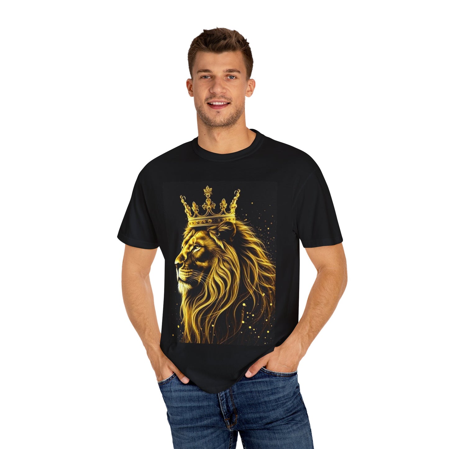 Lion King Crown T-Shirt — Regal Golden Lion Graphic Tee