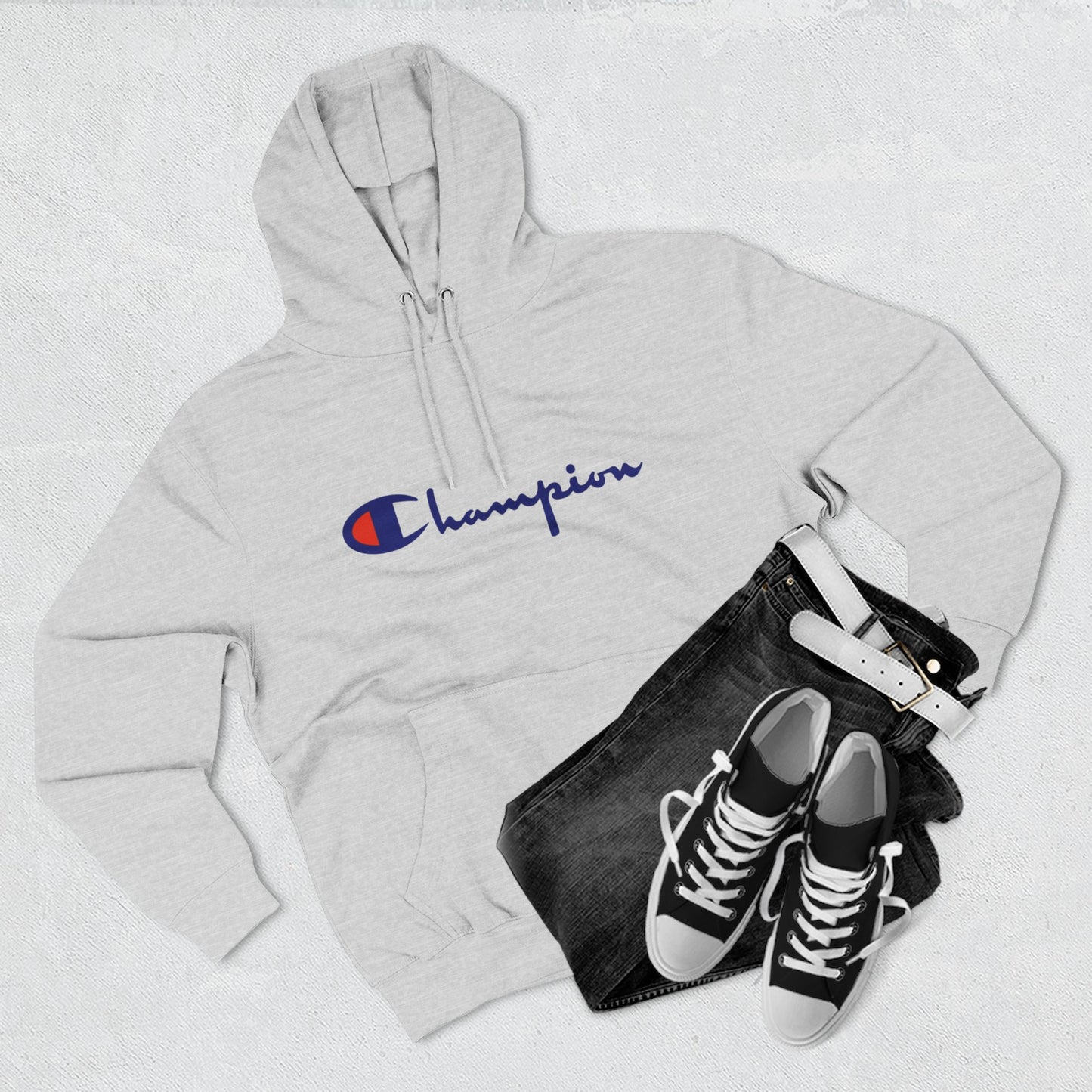 Champion Logo Hoodie – Classic Script Athletic Pullover