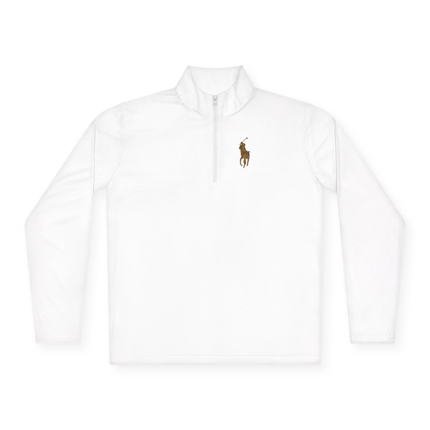 Quarter-Zip Pullover — Classic Polo Pony Embroidered Pullover
