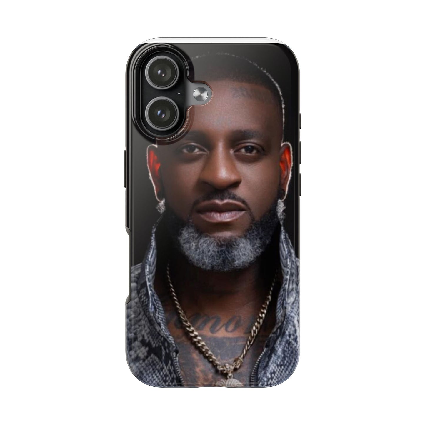 Custom Portrait Phone Case — Tough Black Man Photo Design
