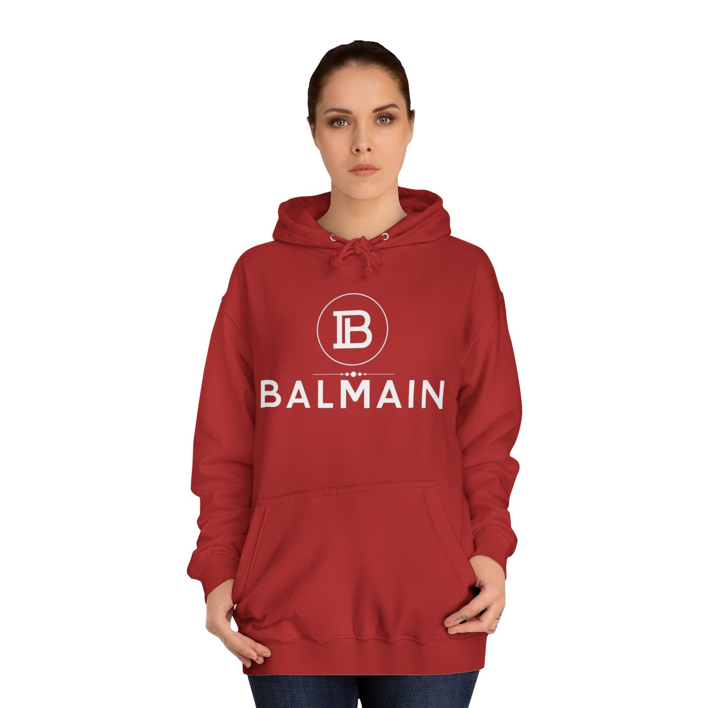 Stylish Unisex College Hoodie with BALMAIN Logo