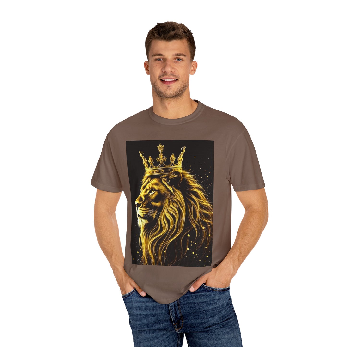 Lion King Crown T-Shirt — Regal Golden Lion Graphic Tee