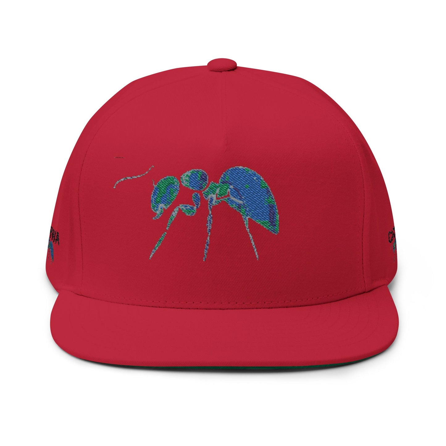Sparkling Ant Flat Bill Cap - Unique Embroidered Hat, Trendy Accessories for Outdoors, Gifts for Nature Lovers, Birthday, Summer