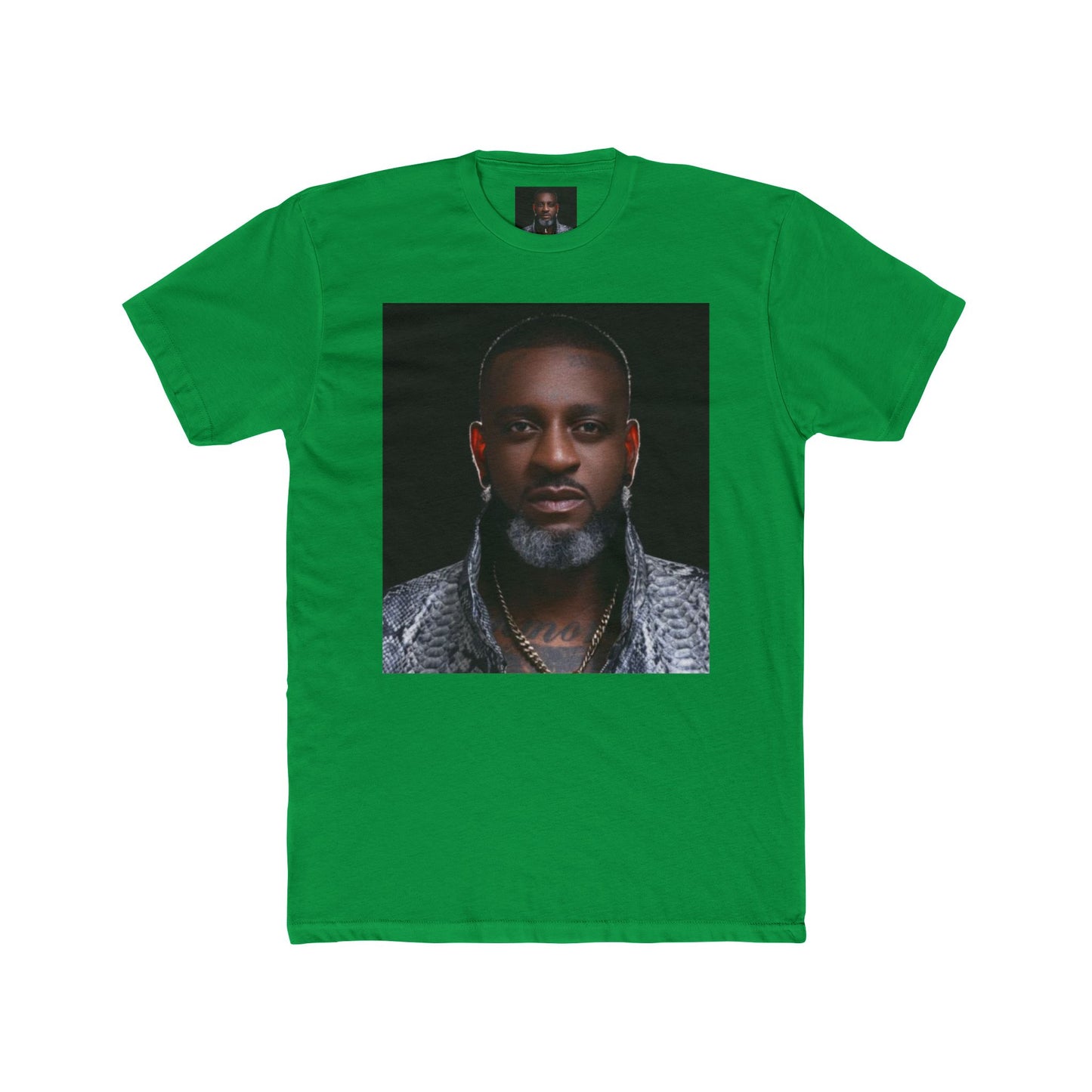 Unisex Cotton Crew Tee with Bold Portrait Design