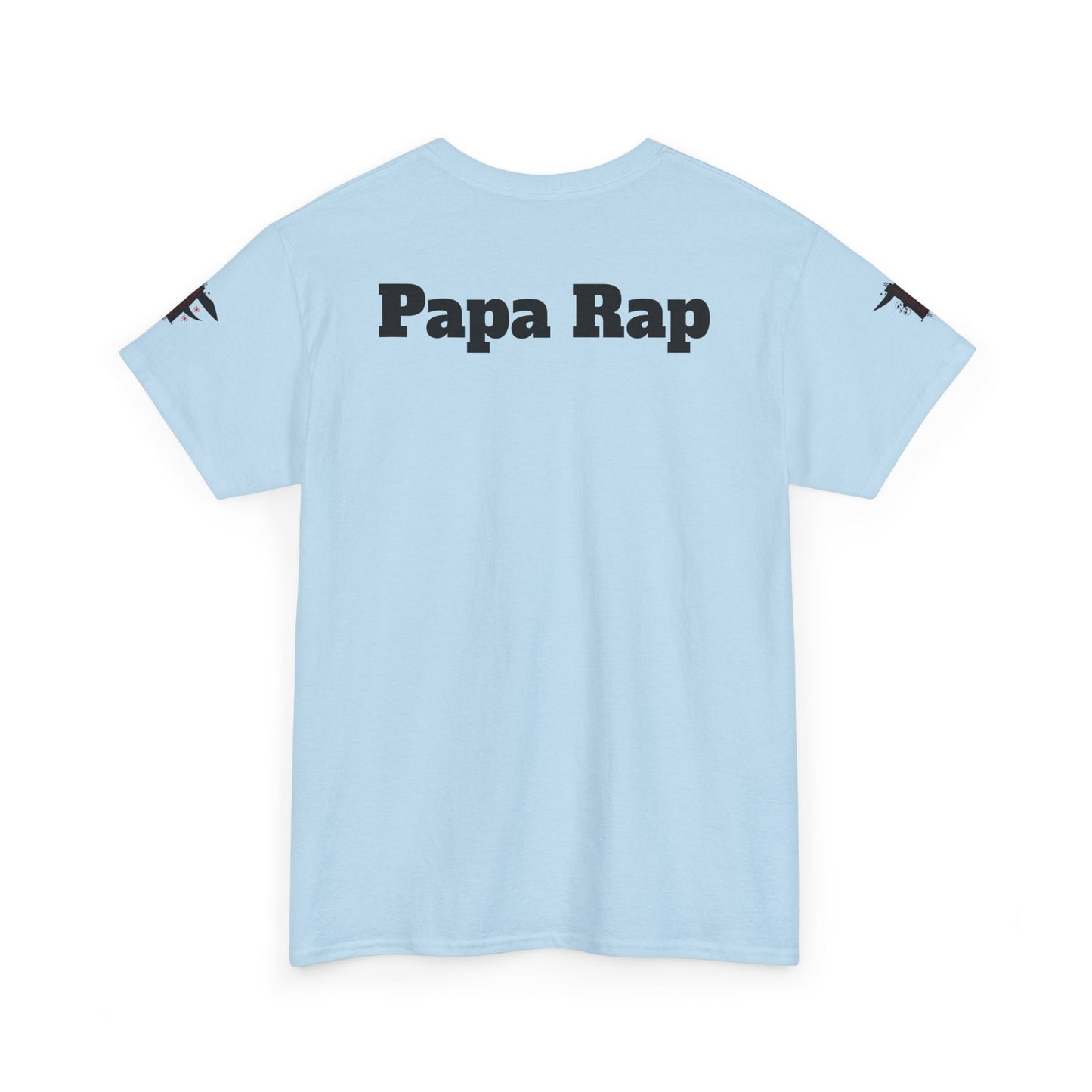 Festive Papa Rap Unisex Heavy Cotton Tee | Holiday Gift, Casual Wear, Graphic Tee, Family Celebration Shirt, Unique Gift for Dads