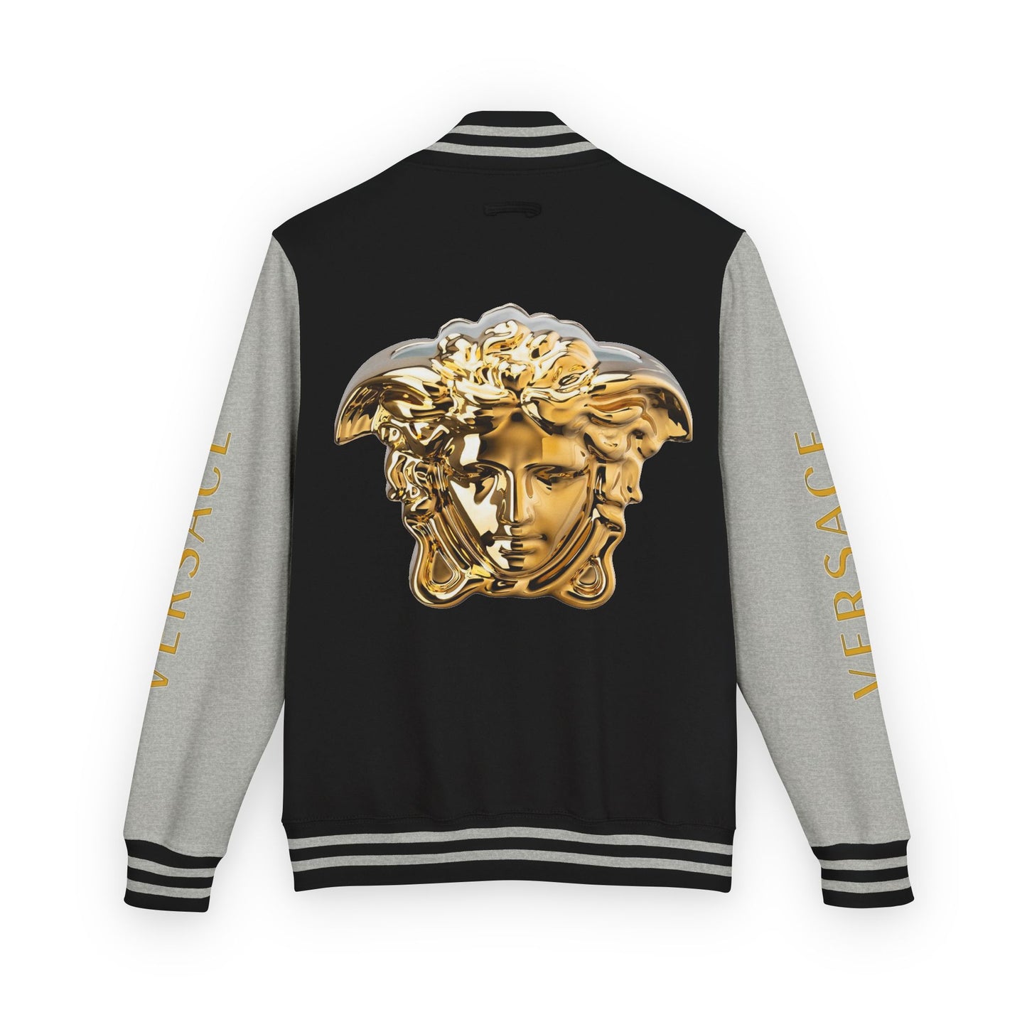 Versace-Style Unisex Heavyweight Letterman Jacket | Vintage Streetwear, Casual Fashion, Layering, Gift for Fashion Lovers, Unique Outerwear