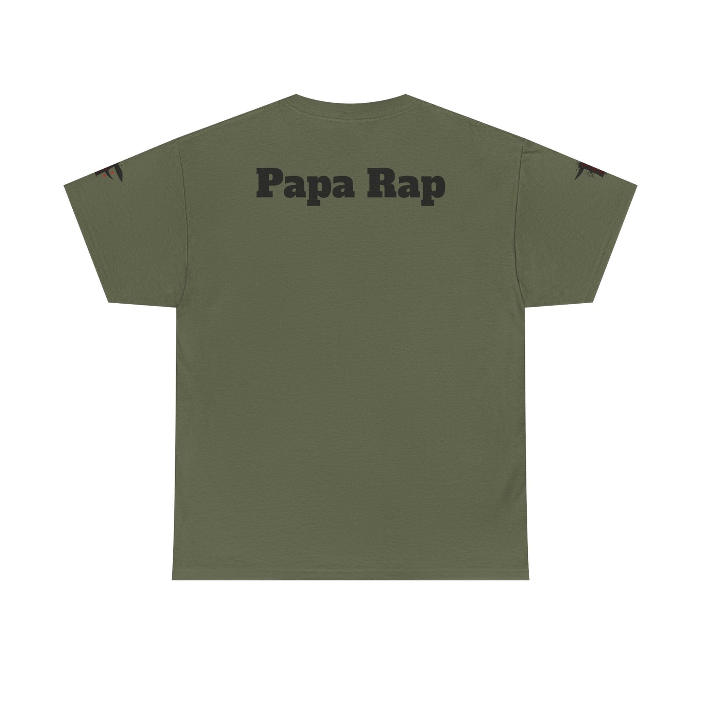 Festive Papa Rap Unisex Heavy Cotton Tee | Holiday Gift, Casual Wear, Graphic Tee, Family Celebration Shirt, Unique Gift for Dads