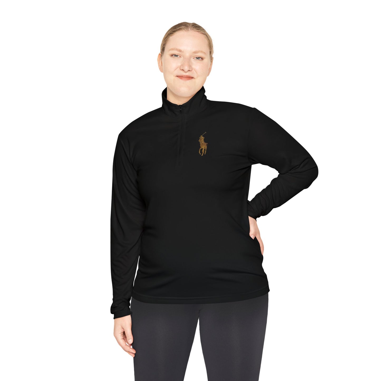 Quarter-Zip Pullover — Classic Polo Pony Embroidered Pullover