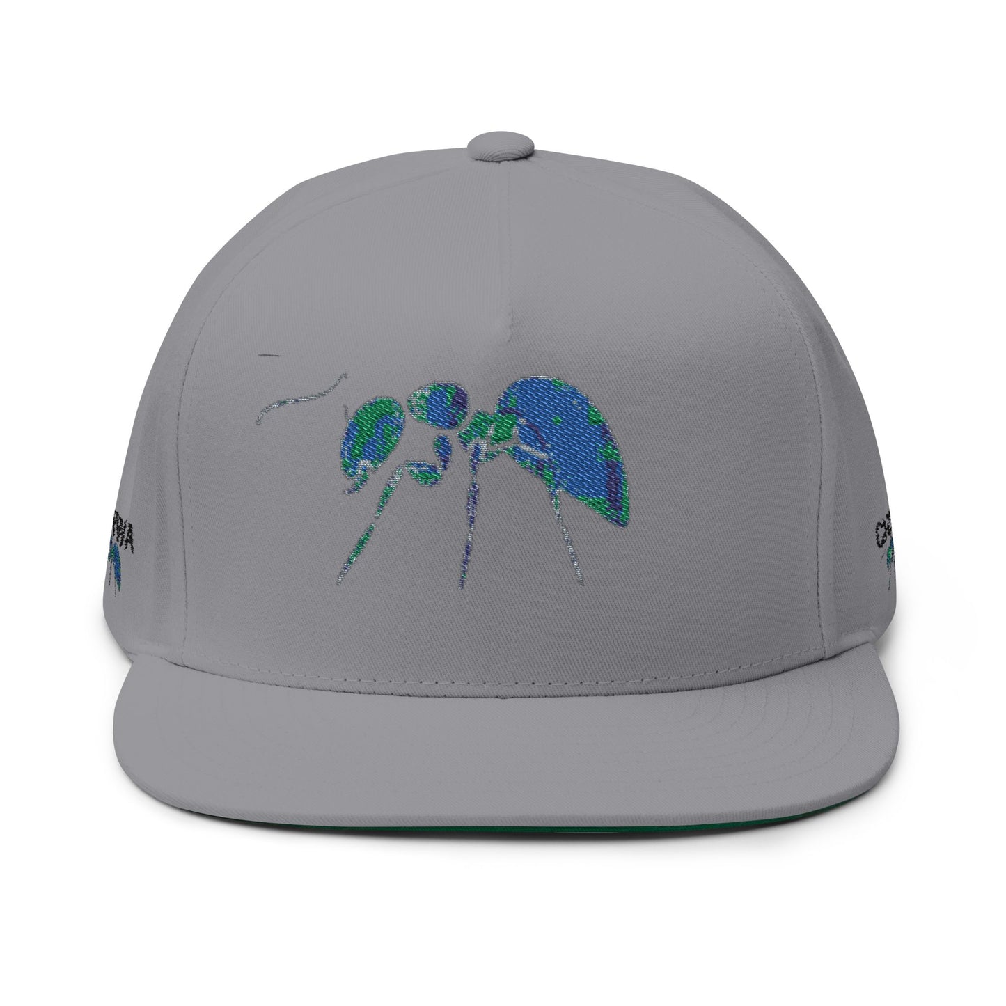 Sparkling Ant Flat Bill Cap - Unique Embroidered Hat, Trendy Accessories for Outdoors, Gifts for Nature Lovers, Birthday, Summer