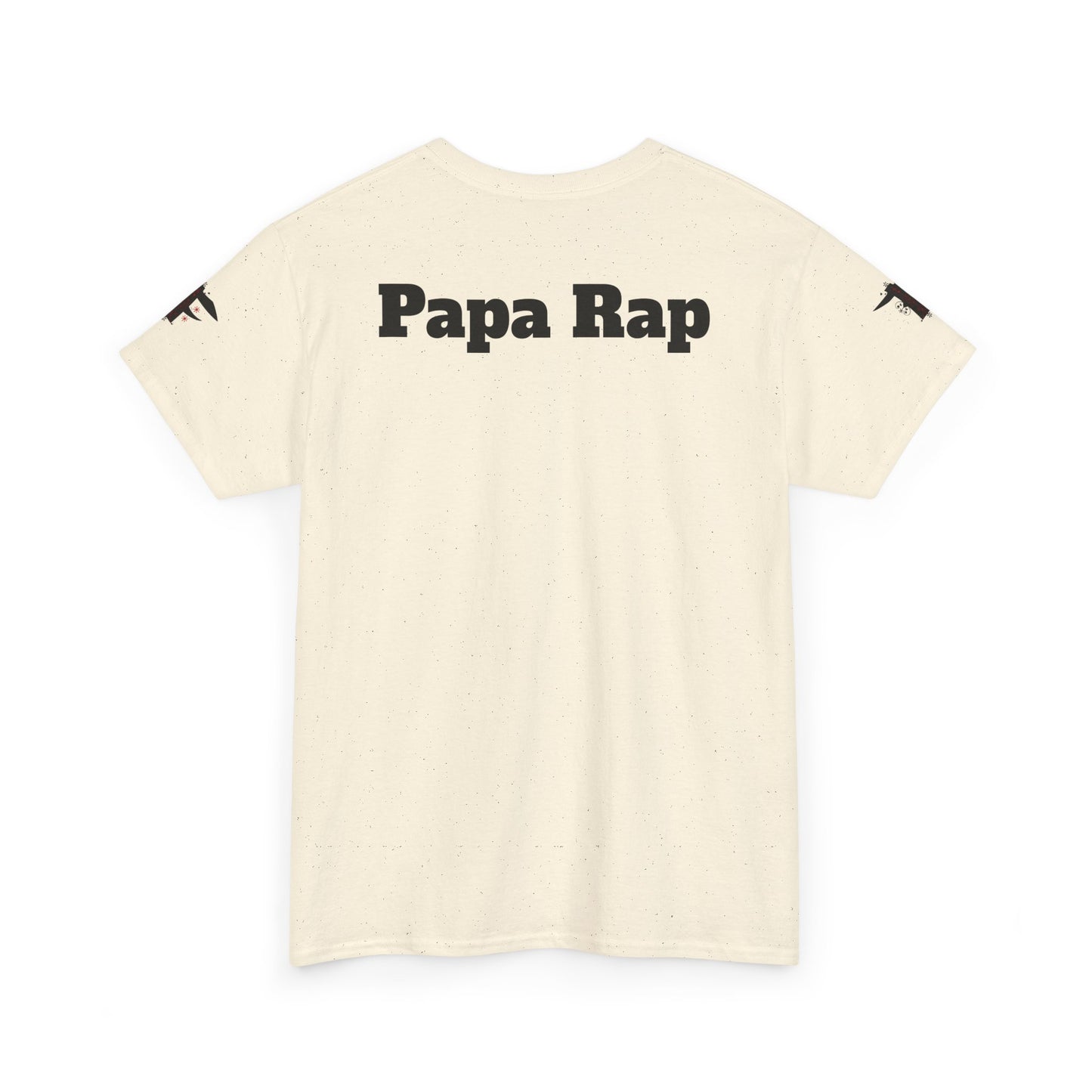Festive Papa Rap Unisex Heavy Cotton Tee | Holiday Gift, Casual Wear, Graphic Tee, Family Celebration Shirt, Unique Gift for Dads