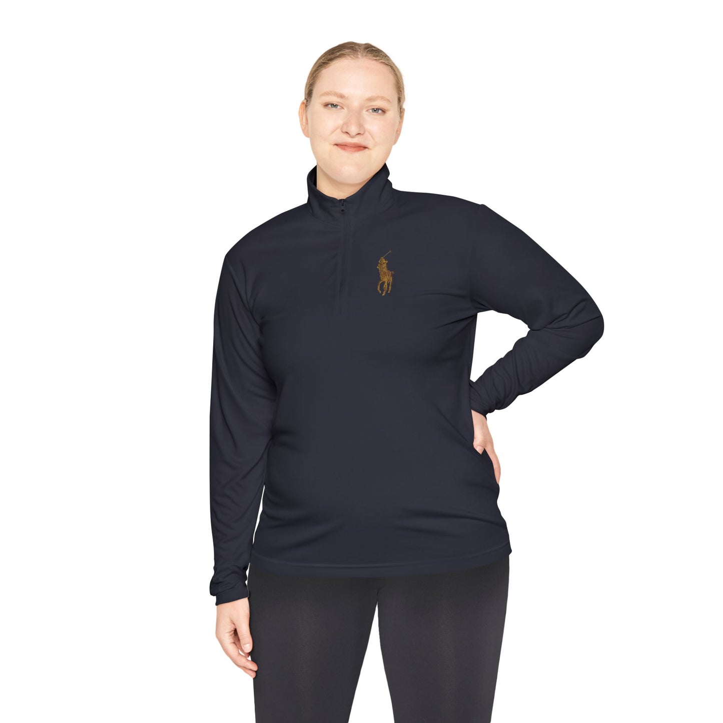 Quarter-Zip Pullover — Classic Polo Pony Embroidered Pullover