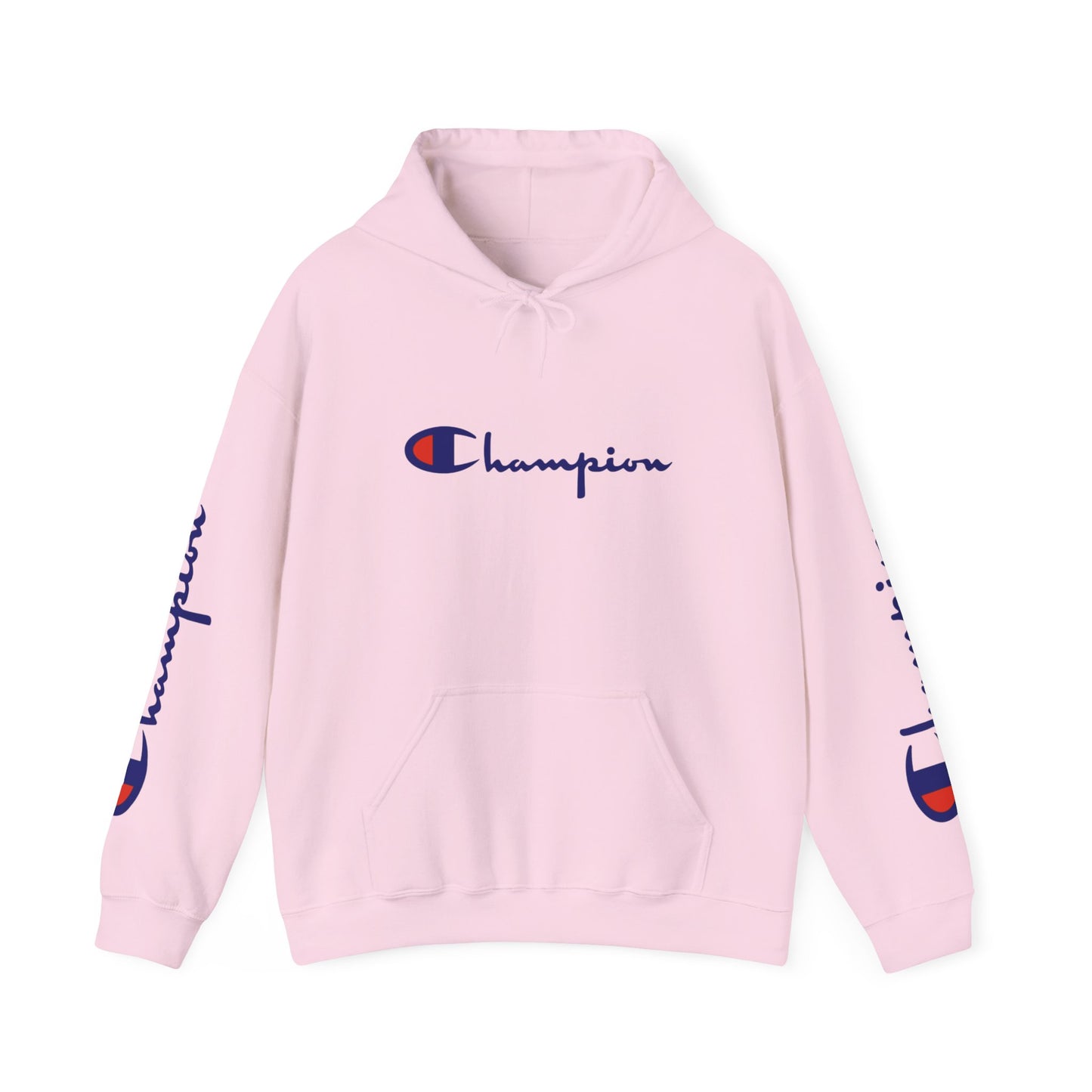 Champion Logo Unisex Hoodie, Cozy Streetwear Sweatshirt, Casual Layering Top, Gift for Him/Her, Everyday Comfort Wear