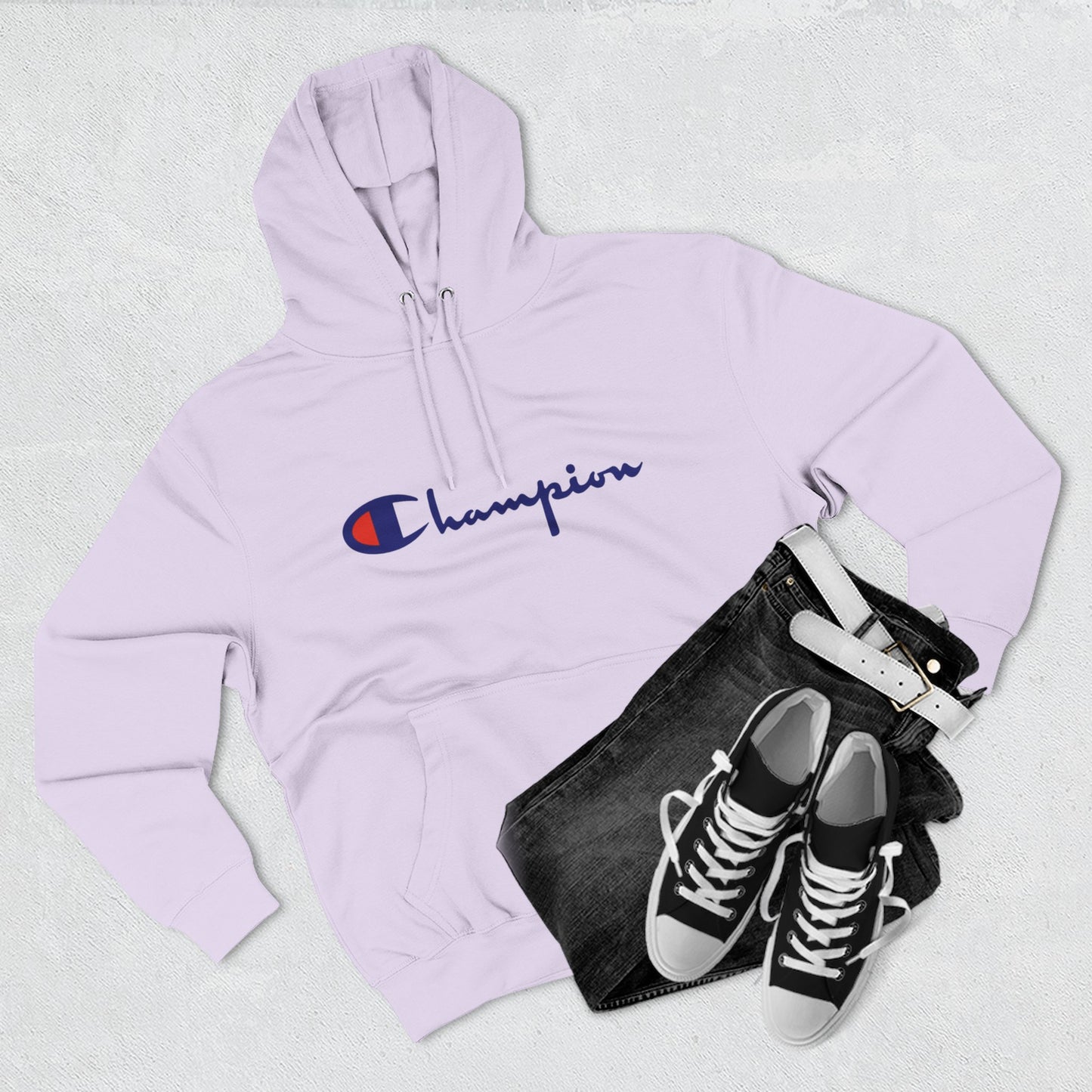 Champion Logo Hoodie – Classic Script Athletic Pullover