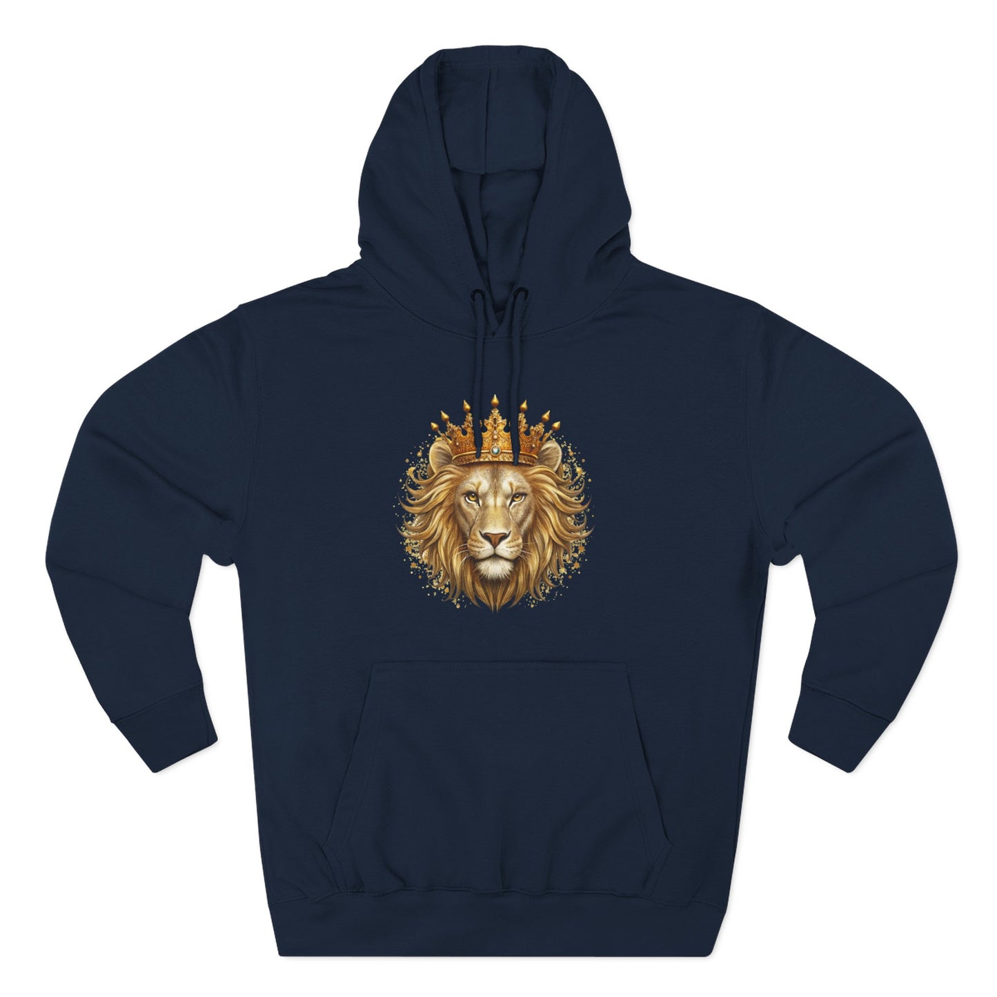 Lion with Crown Hoodie — Regal King Lion Graphic Sweatshirt