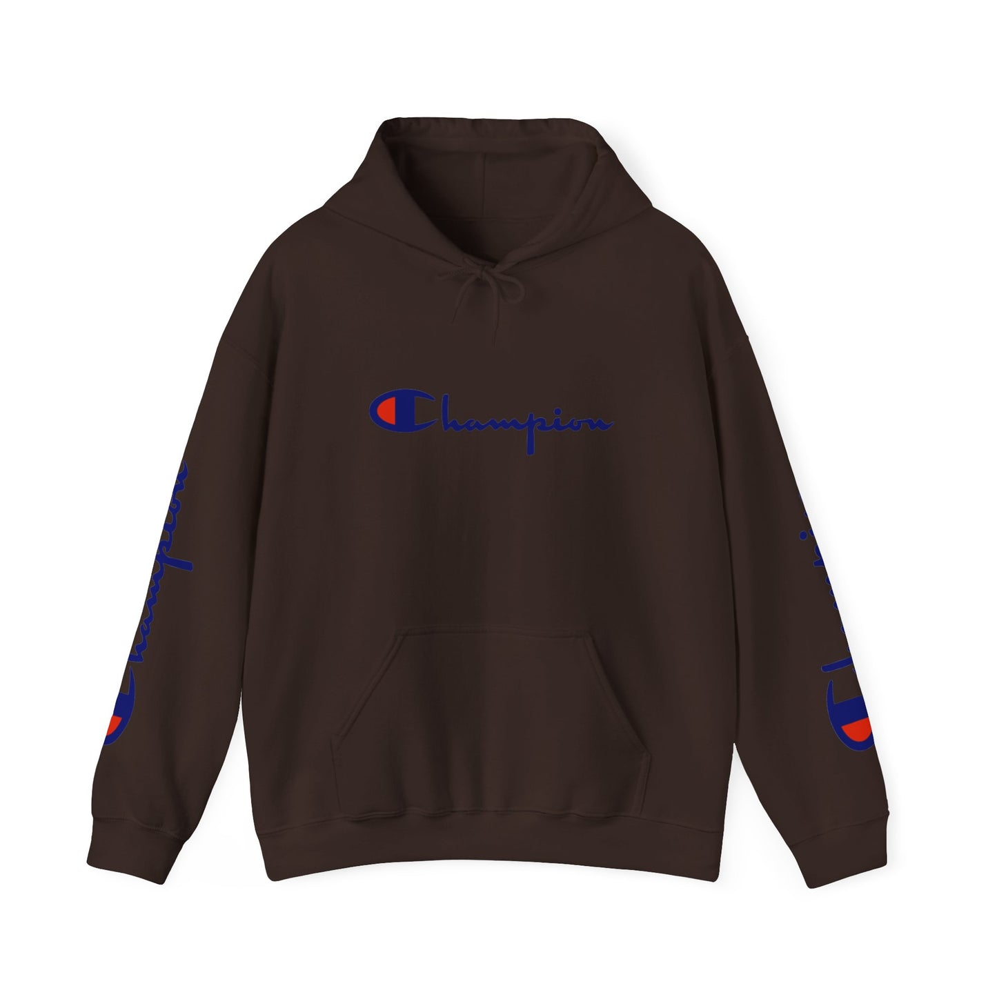 Champion Logo Unisex Hoodie, Cozy Streetwear Sweatshirt, Casual Layering Top, Gift for Him/Her, Everyday Comfort Wear