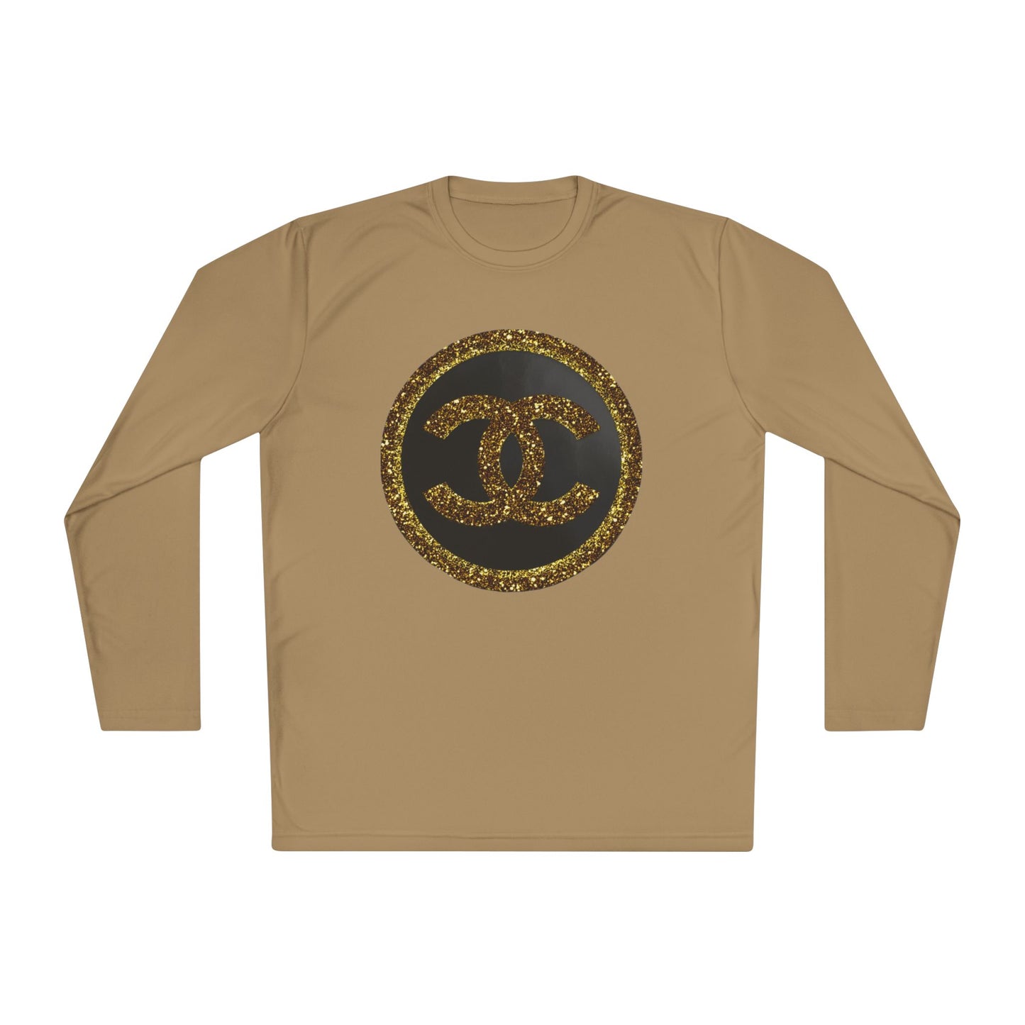 Gold Glitter Interlocking Logo Long Sleeve Tee