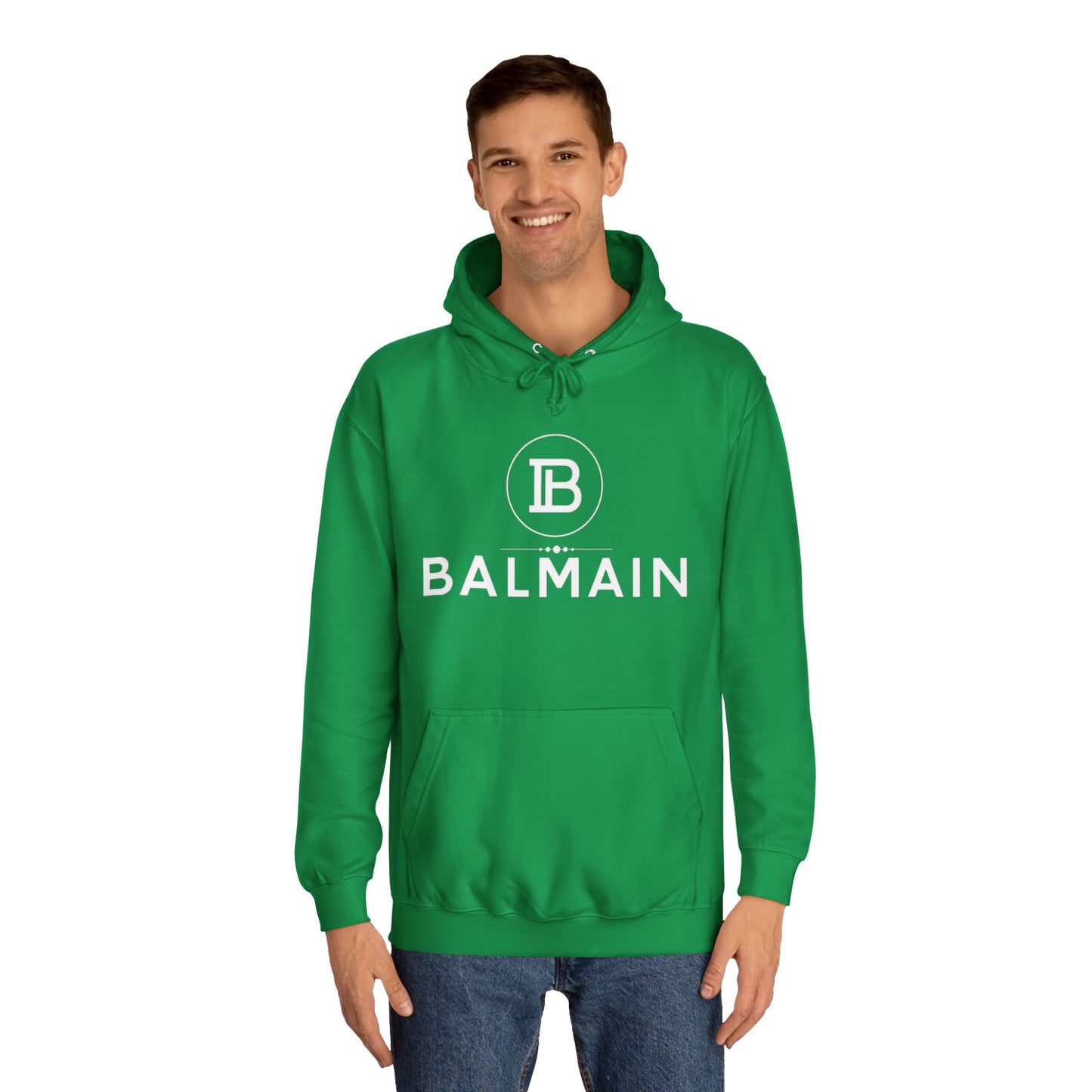 Stylish Unisex College Hoodie with BALMAIN Logo