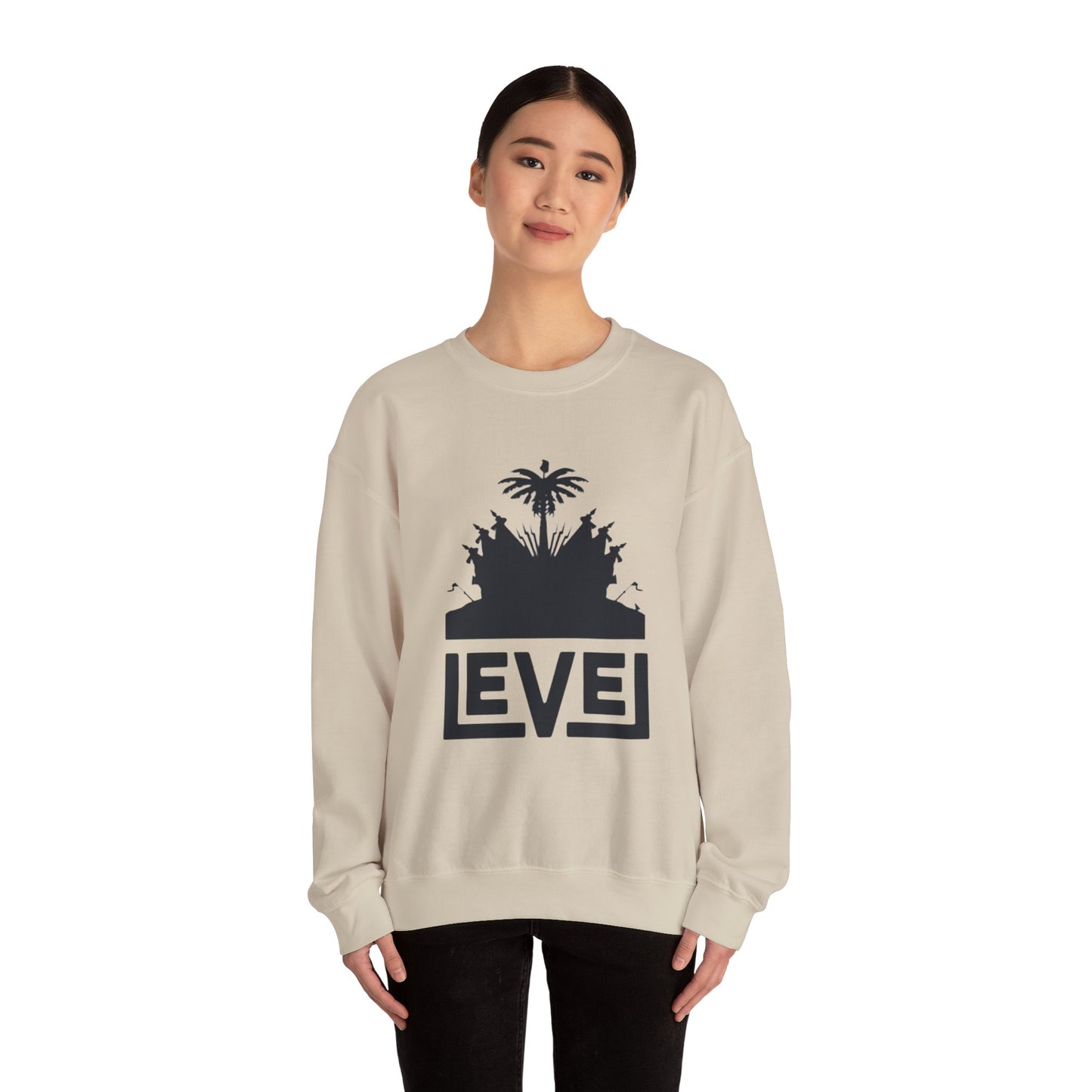 Urban Level Vibe Crewneck Sweatshirt | Unisex Casual Wear, Trendy Layering, Gift for Him/Her, Street Style, Everyday Comfort