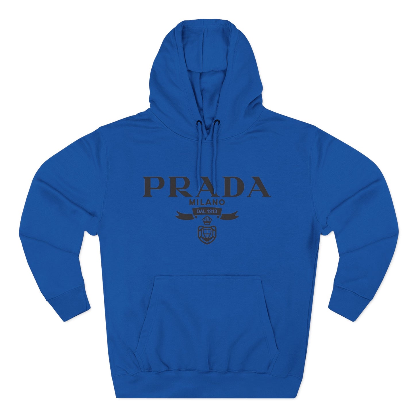 Designer Logo Hoodie - PRADA Milano Inspired Fleece Pullover