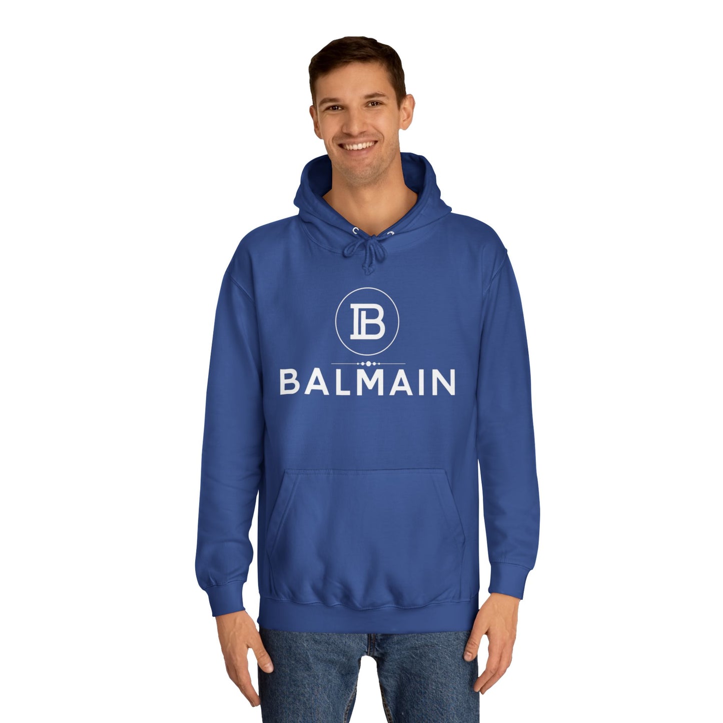 Stylish Unisex College Hoodie with BALMAIN Logo