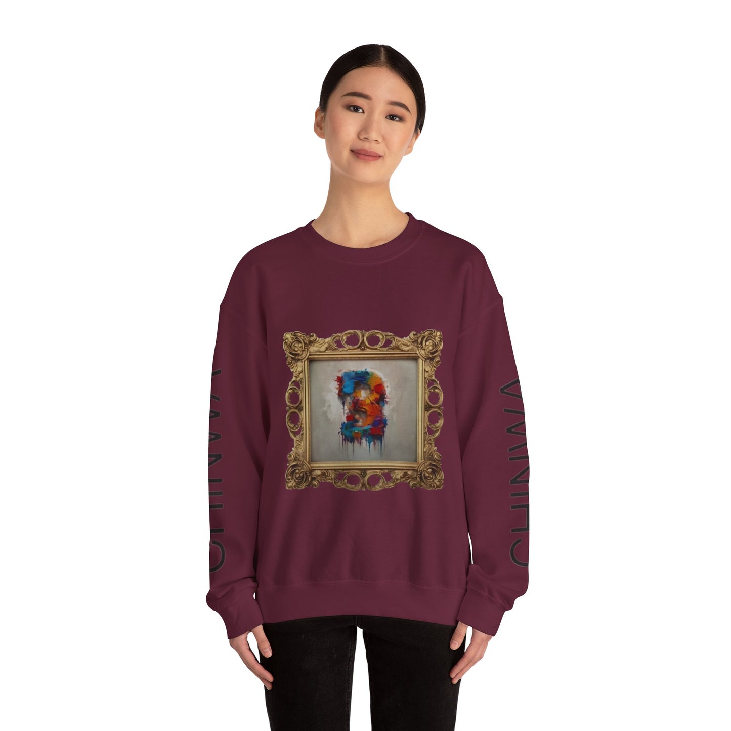 Artistic Unisex Crewneck Sweatshirt - Cozy, Unique Gift for Art Lovers, Casual Wear, Layering Piece, Trendy Fashion Statement