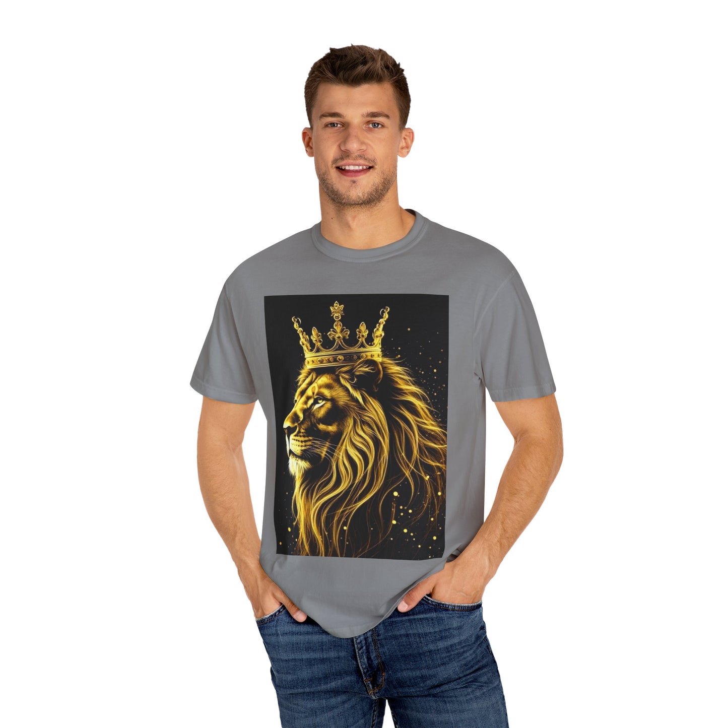 Lion King Crown T-Shirt — Regal Golden Lion Graphic Tee