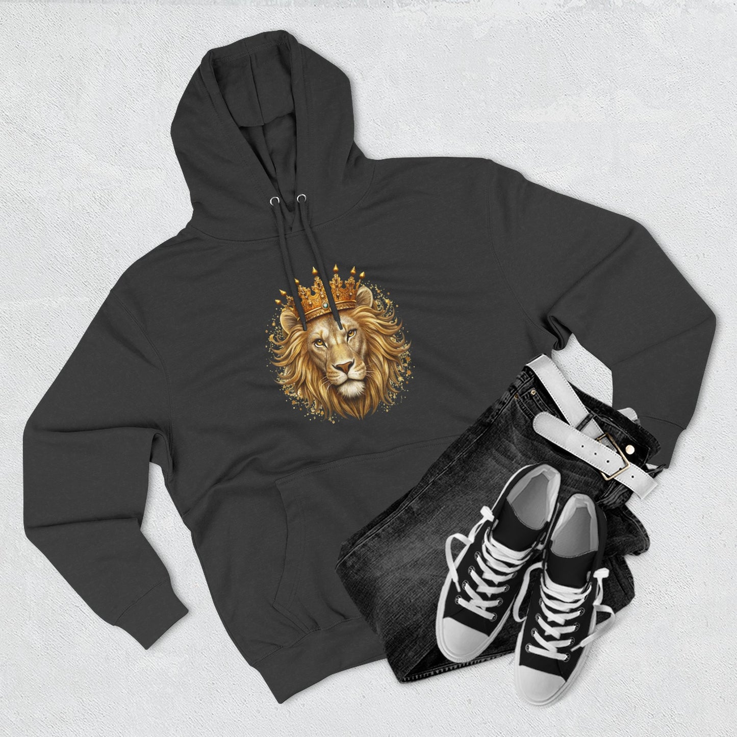 Lion King Crown Hoodie – Regal Lion Graphic Pullover