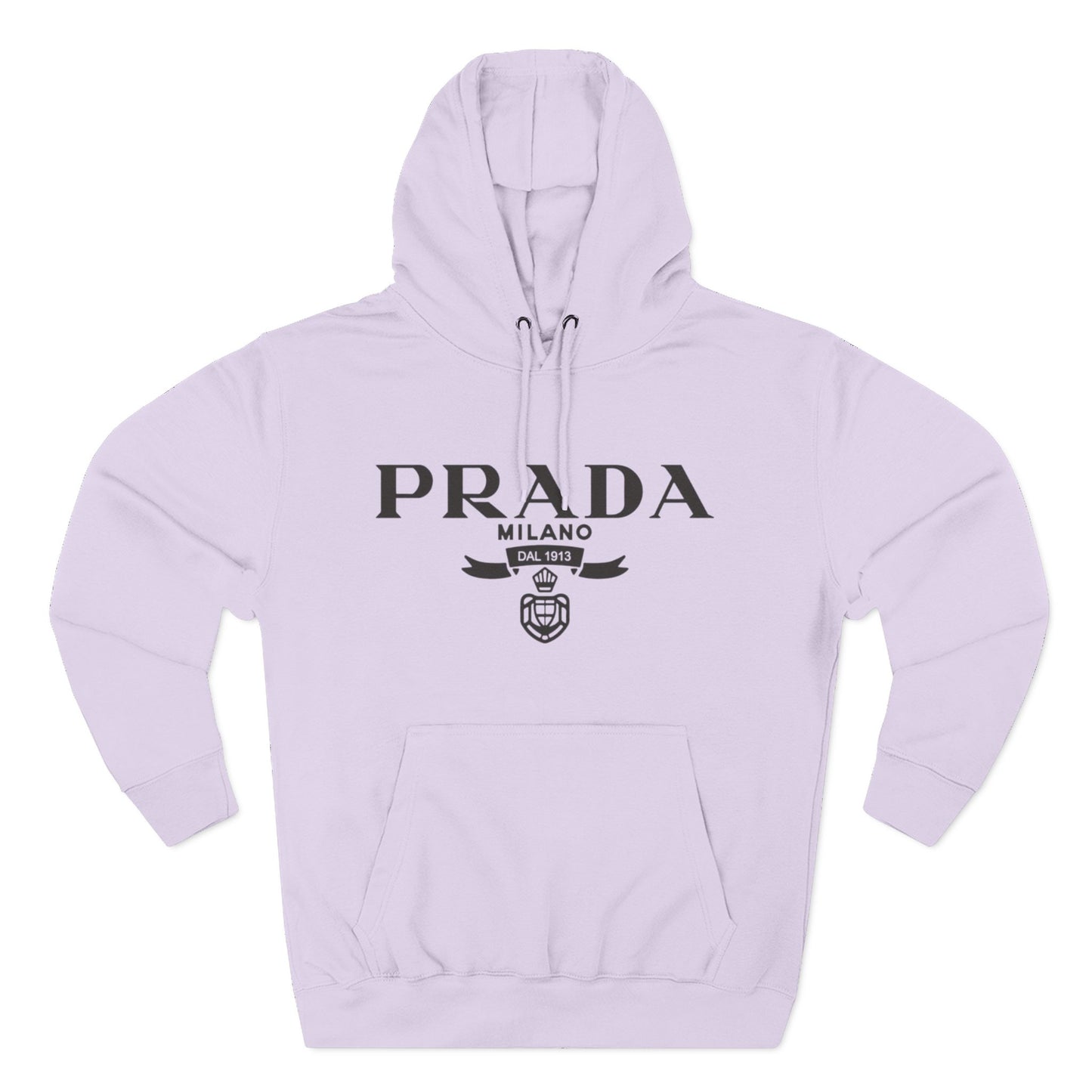 Designer Logo Hoodie - PRADA Milano Inspired Fleece Pullover