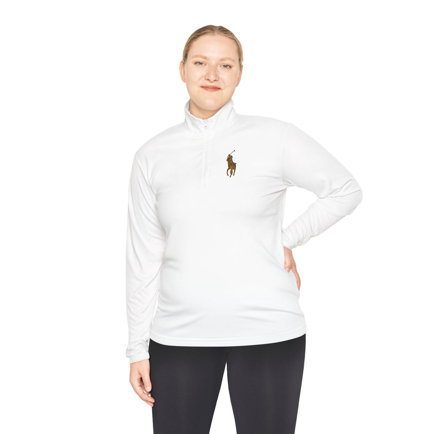 Quarter-Zip Pullover — Classic Polo Pony Embroidered Pullover