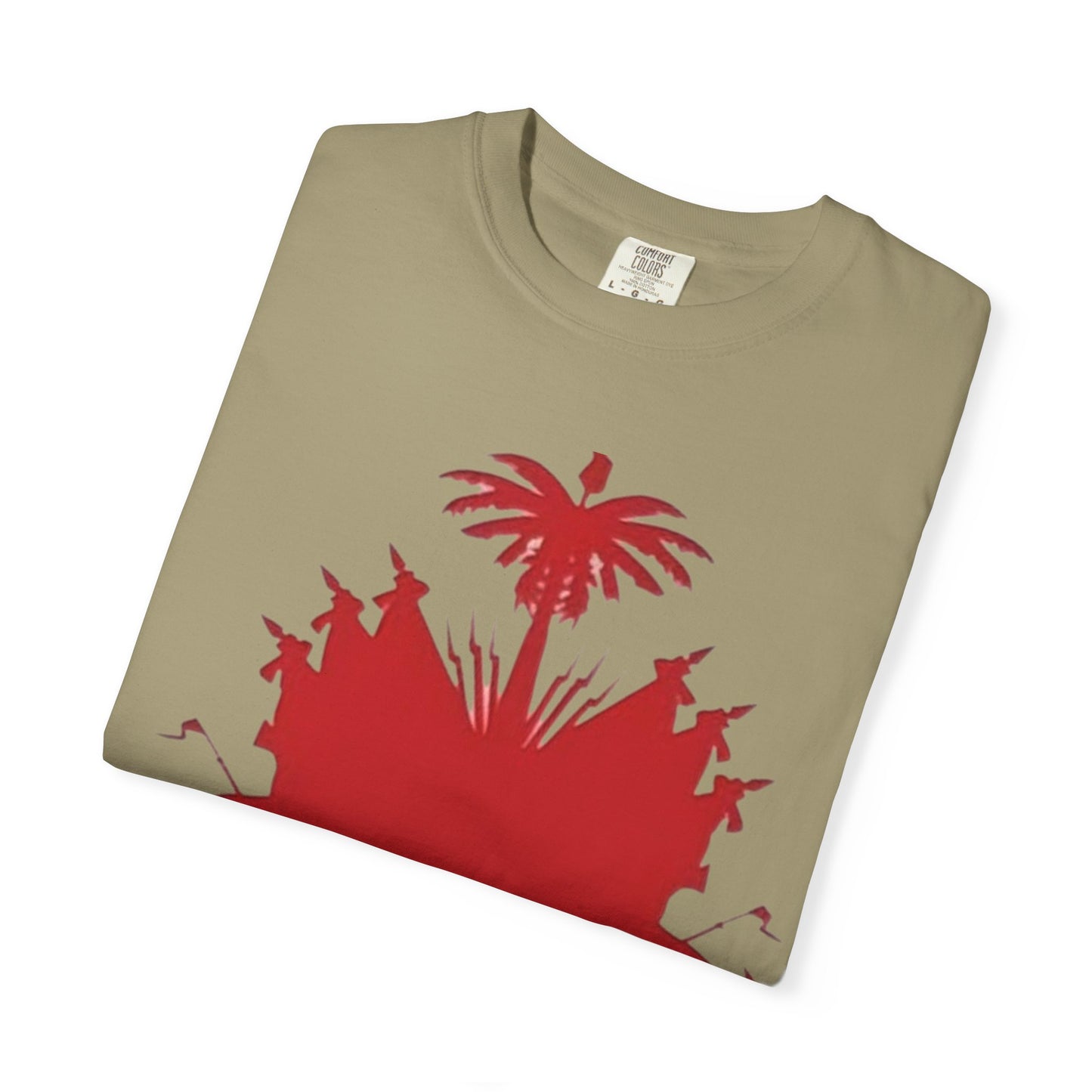 haiti Garment-Dyed T-Shirt with 'LEVEL' Design, Casual Wear, Street Style Tee, Gift for Gamers, Unique Graphic Shirt