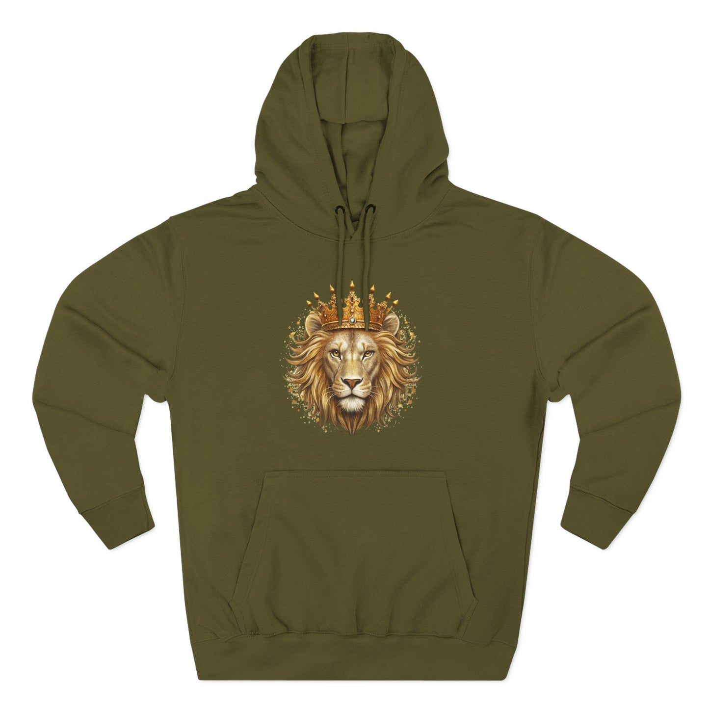 Lion with Crown Hoodie — Regal King Lion Graphic Sweatshirt