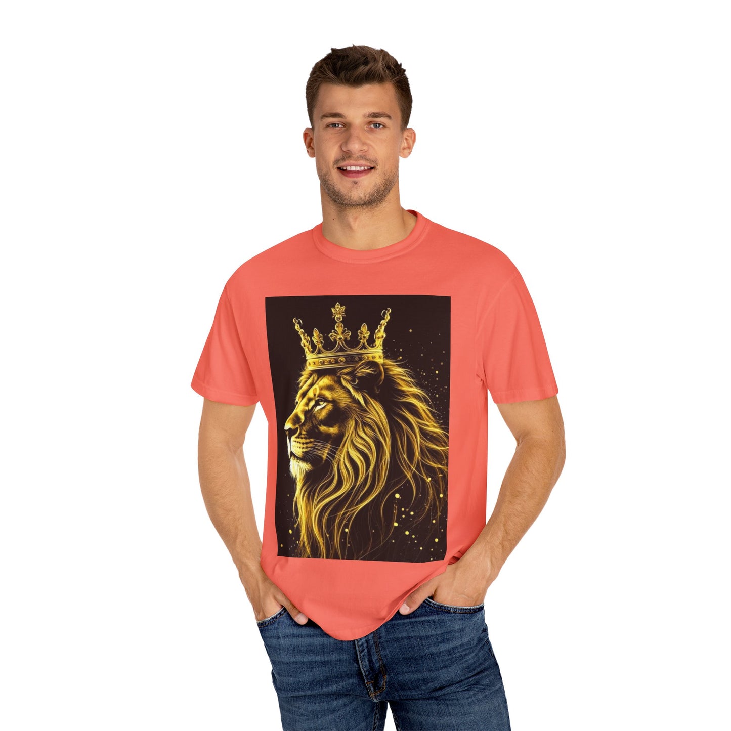 Lion King Crown T-Shirt — Regal Golden Lion Graphic Tee