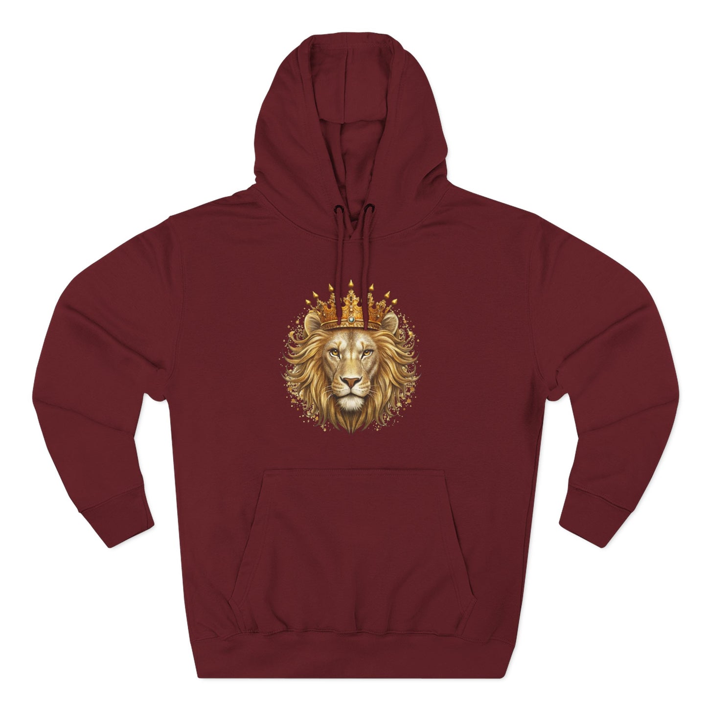 Lion with Crown Hoodie — Regal King Lion Graphic Sweatshirt