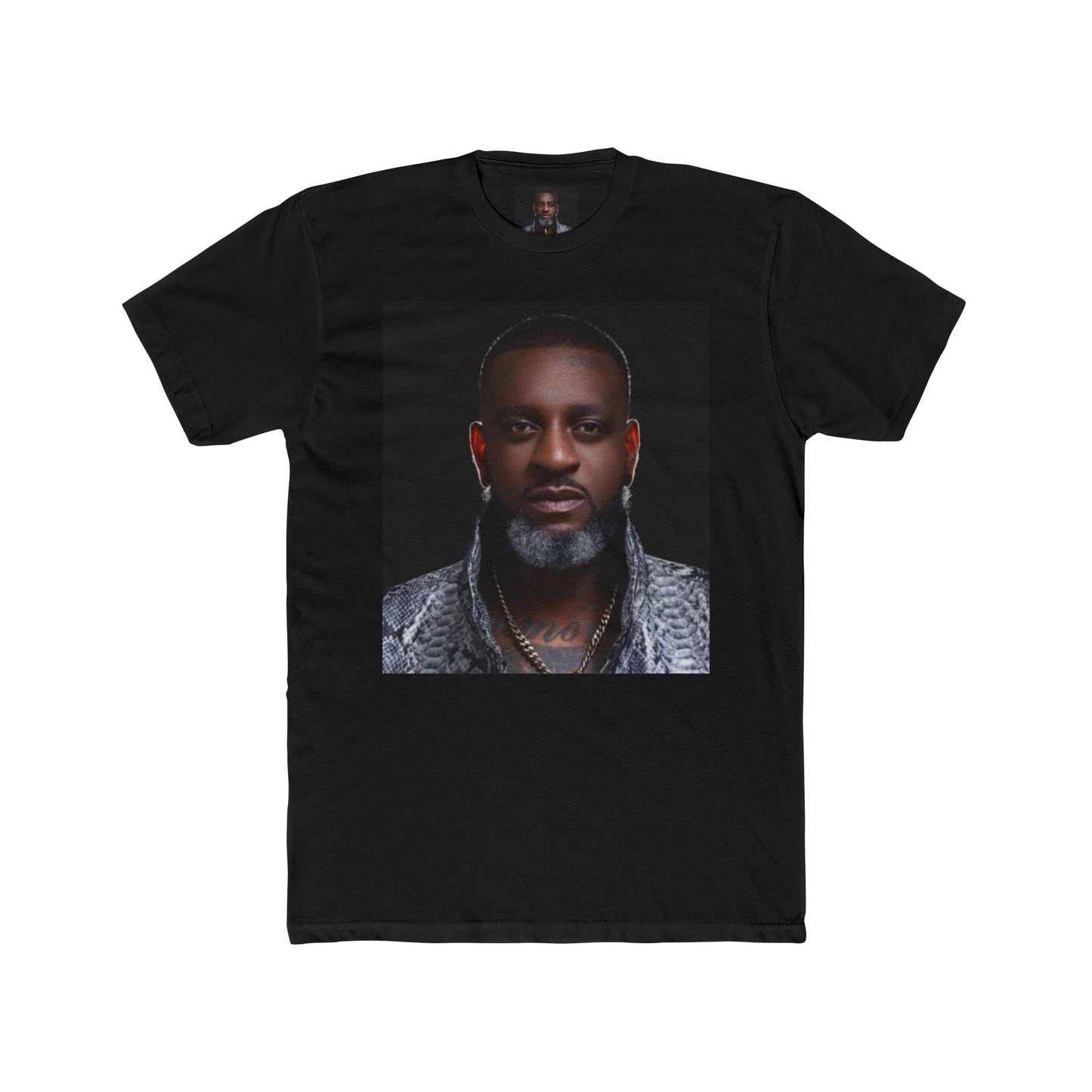 Unisex Cotton Crew Tee with Bold Portrait Design