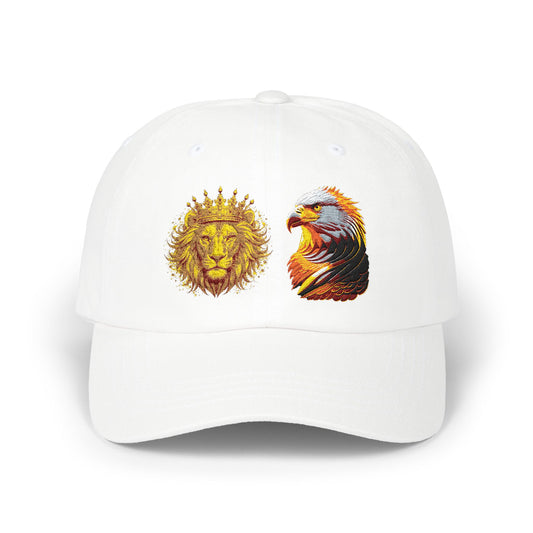 Lion and Eagle Dad Cap – Embroidered Sun Lion & Eagle Baseball Hat